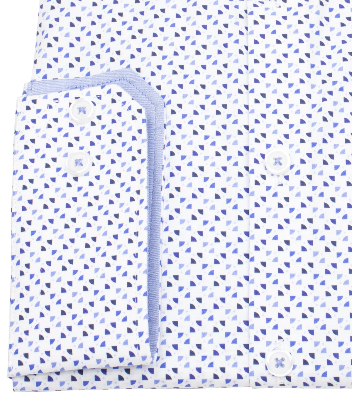 Pure Hemd - Modern Fit - Print - dunkelblau / blau / weiß