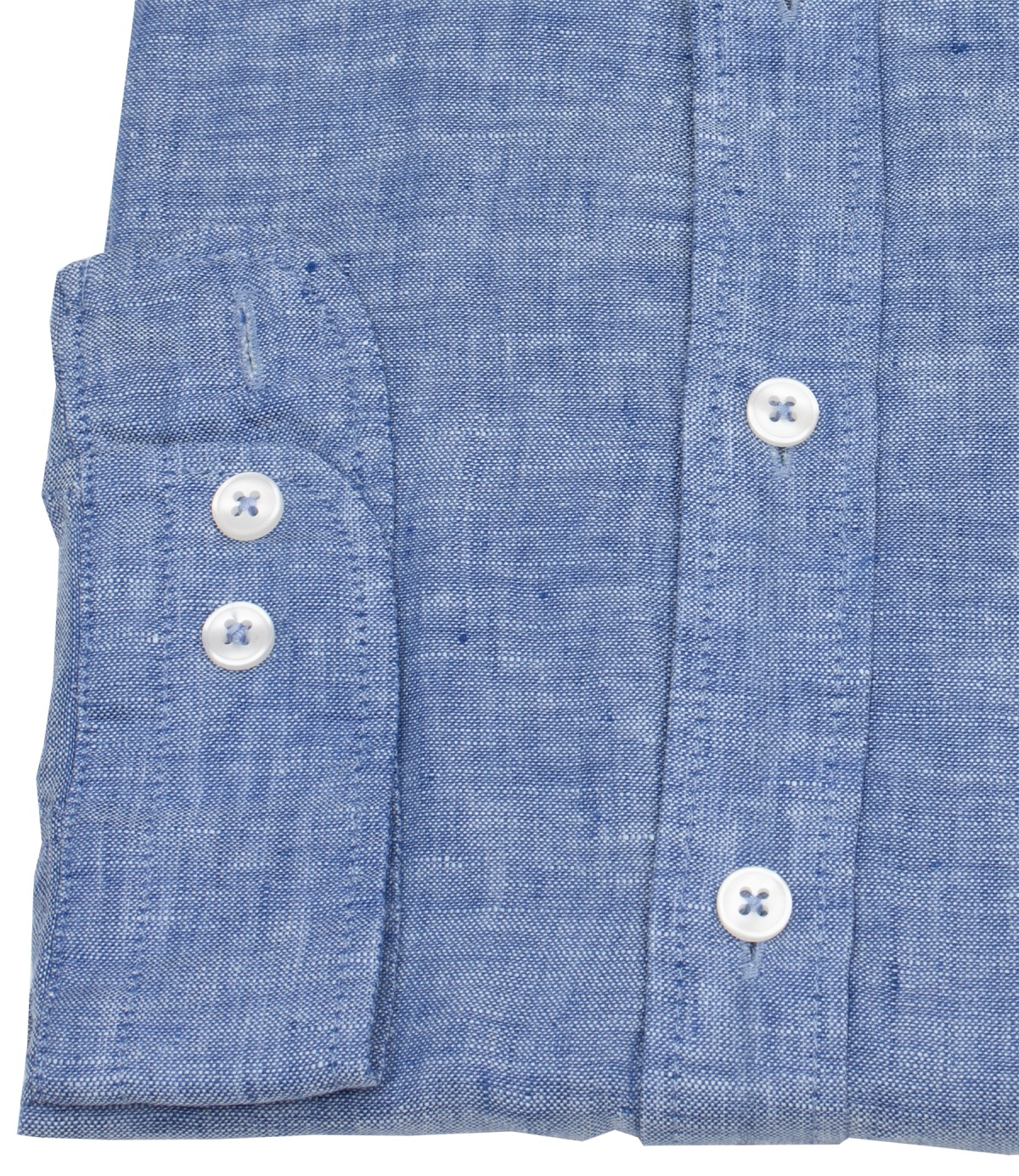 Pure Hemd - Slim Fit Casual - Kentkragen - Leinen - blau