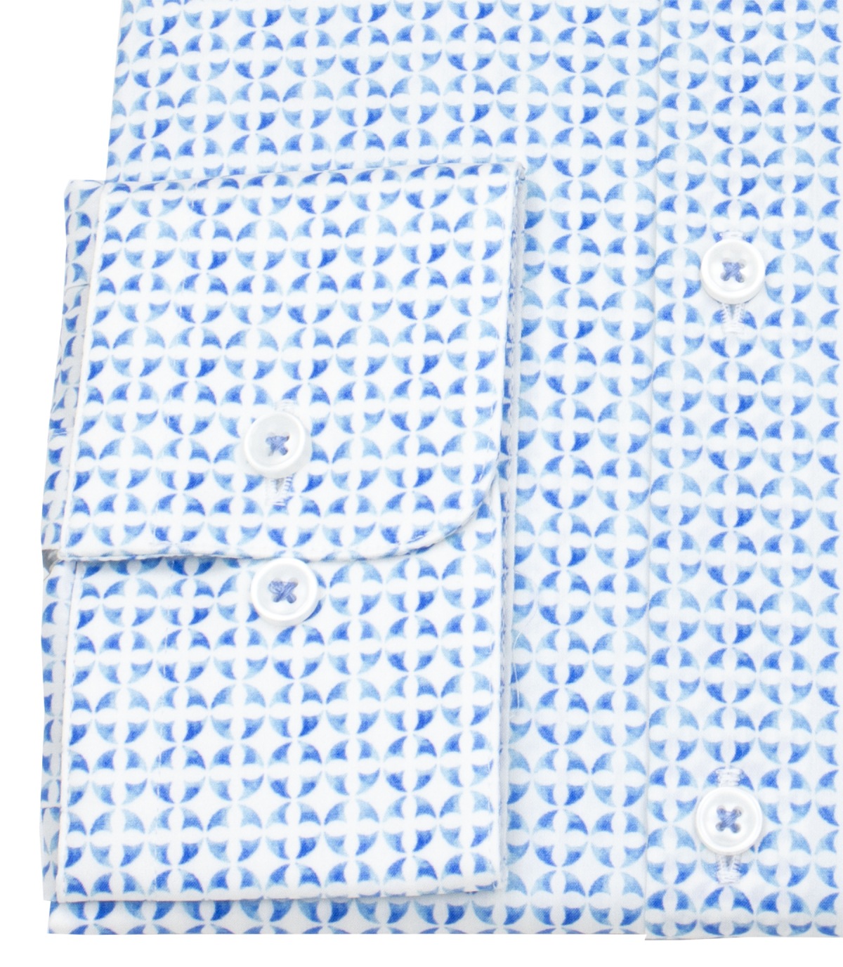 Pure Hemd - Slim Fit - FLXBL Shirt - Haifischkragen - Print - blau / weiß - ohne OVP