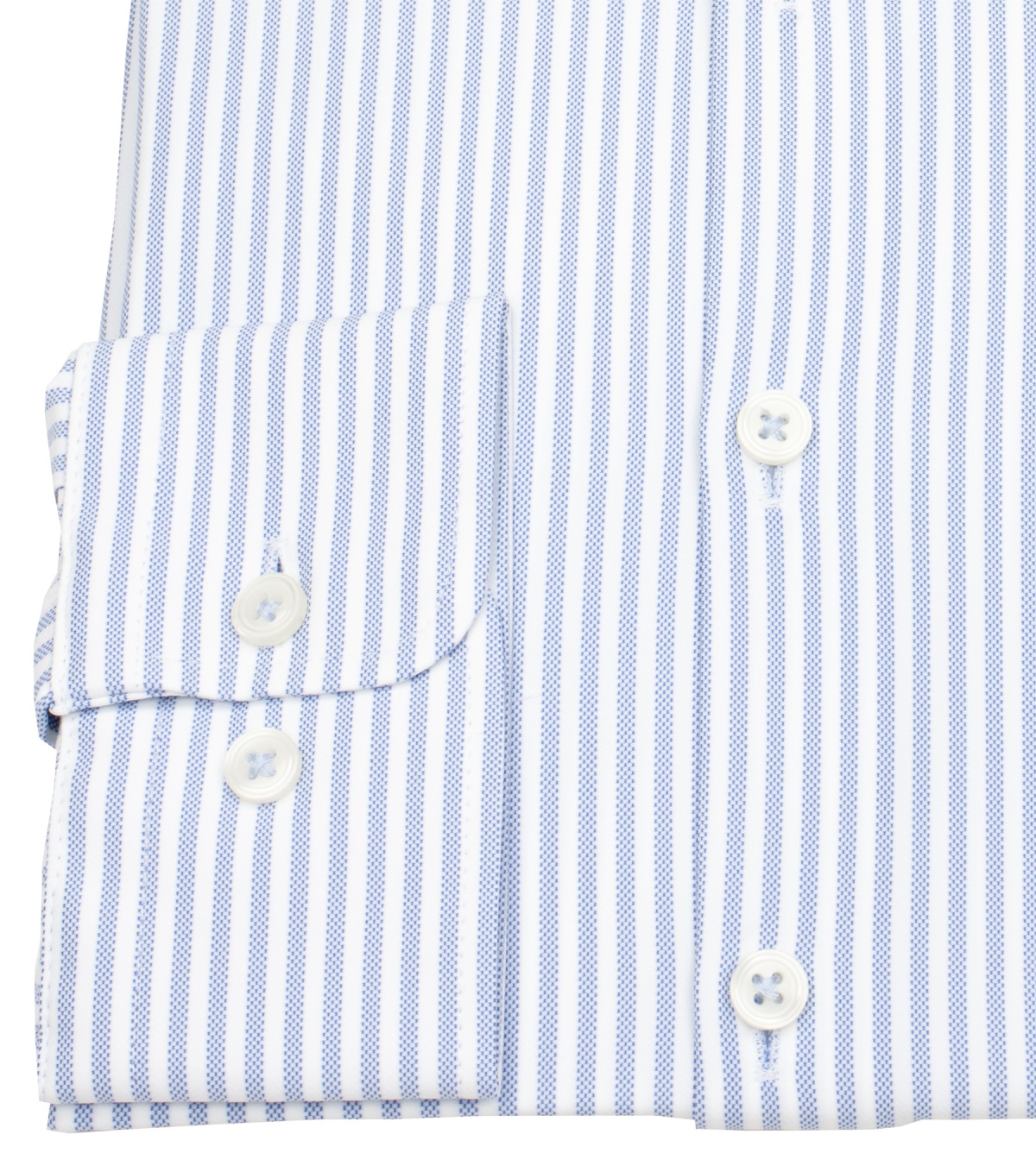 Pure Hemd - Slim Fit - Functional Shirt - Haifischkragen - Streifen - hellblau / weiß