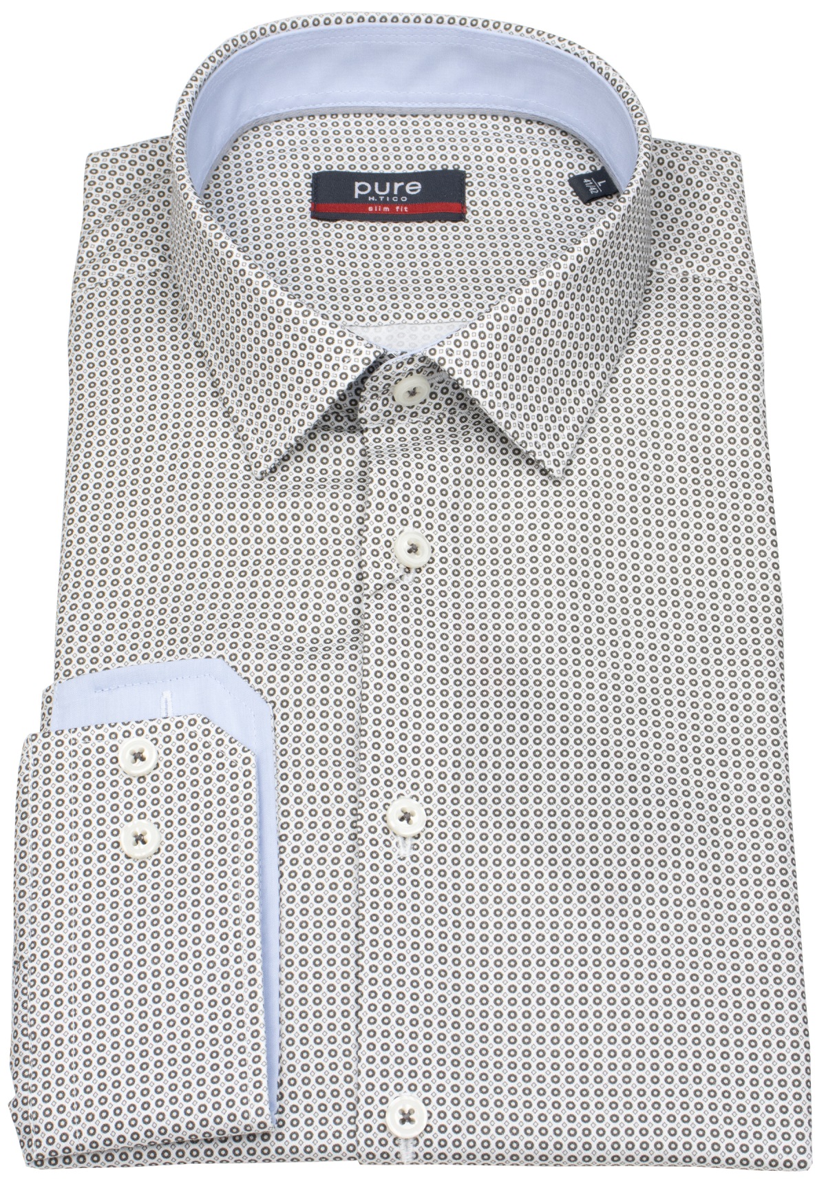 Pure Hemd - Slim Fit - Kentkragen - anthrazit / weiß