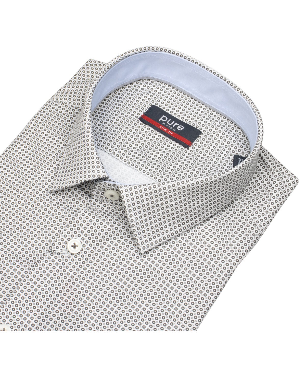 Pure Hemd - Slim Fit - Kentkragen - anthrazit / weiß