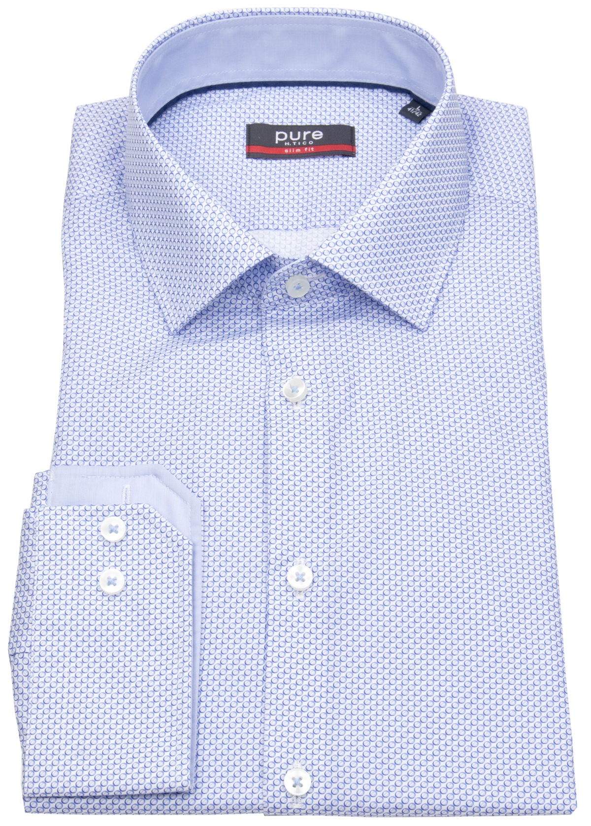 Pure Hemd - Slim Fit - Kentkragen - hellblau / blau