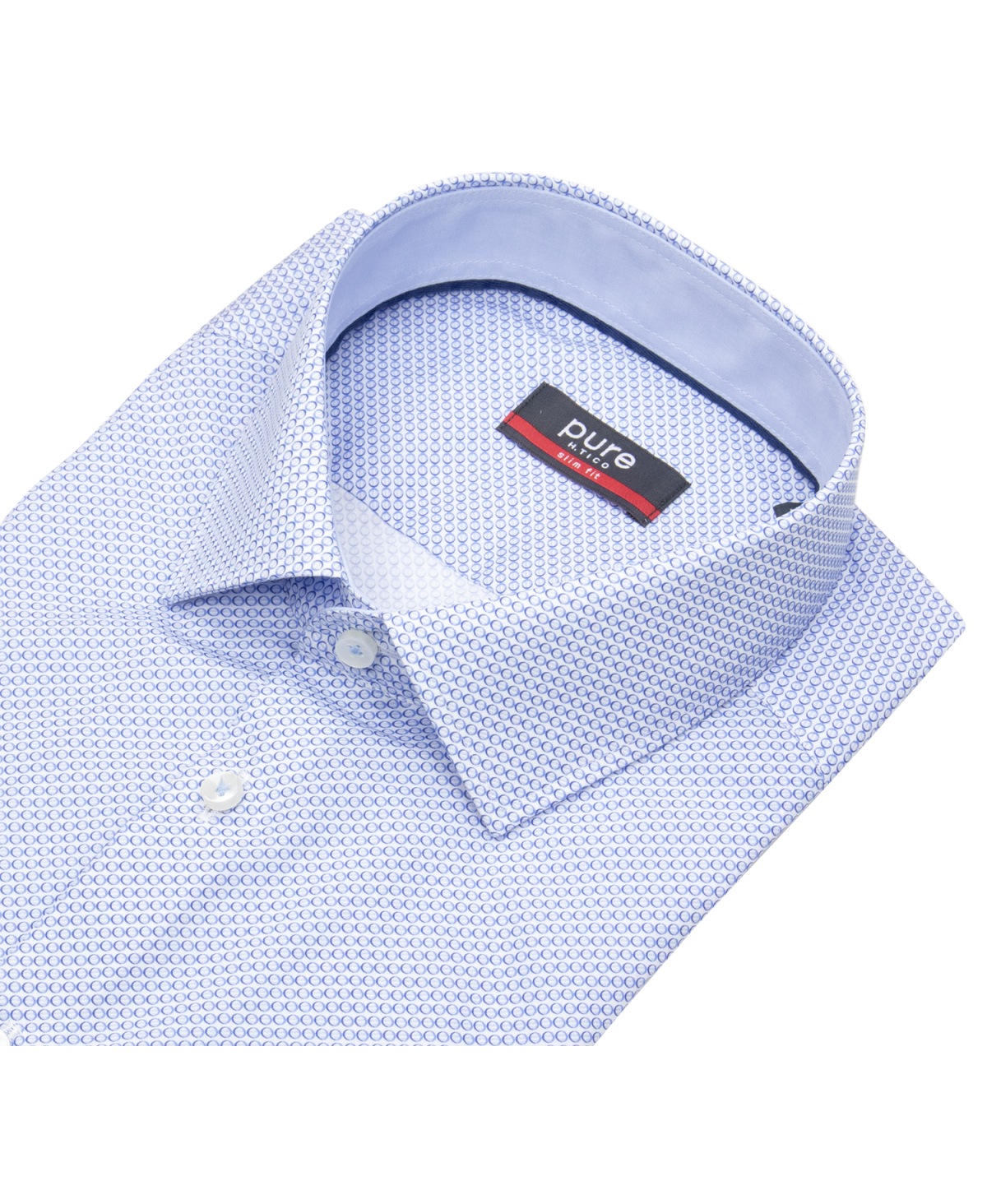 Pure Hemd - Slim Fit - Kentkragen - hellblau / blau