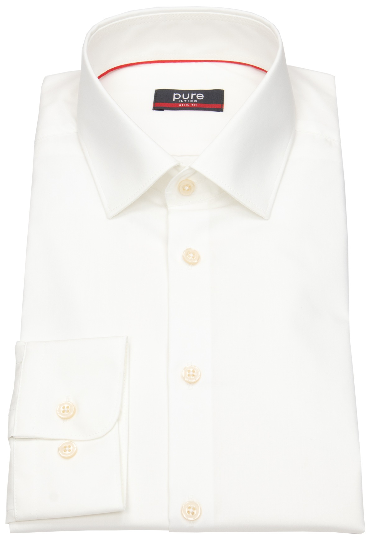 Pure Hemd - Slim Fit Stretch - Kentkragen - helles beige