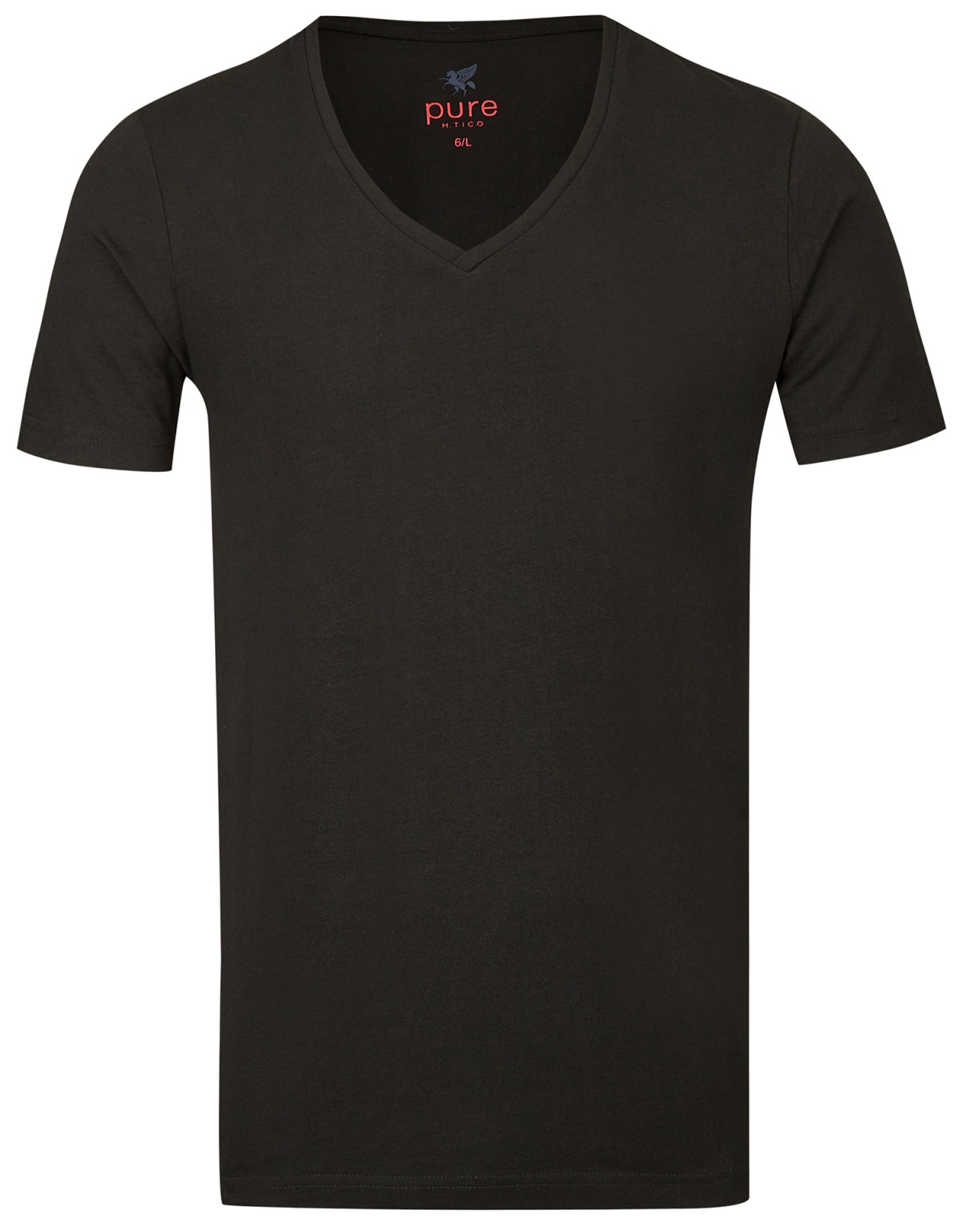 Pure T-Shirt - Slim Fit - V-Ausschnitt - schwarz - ohne OVP