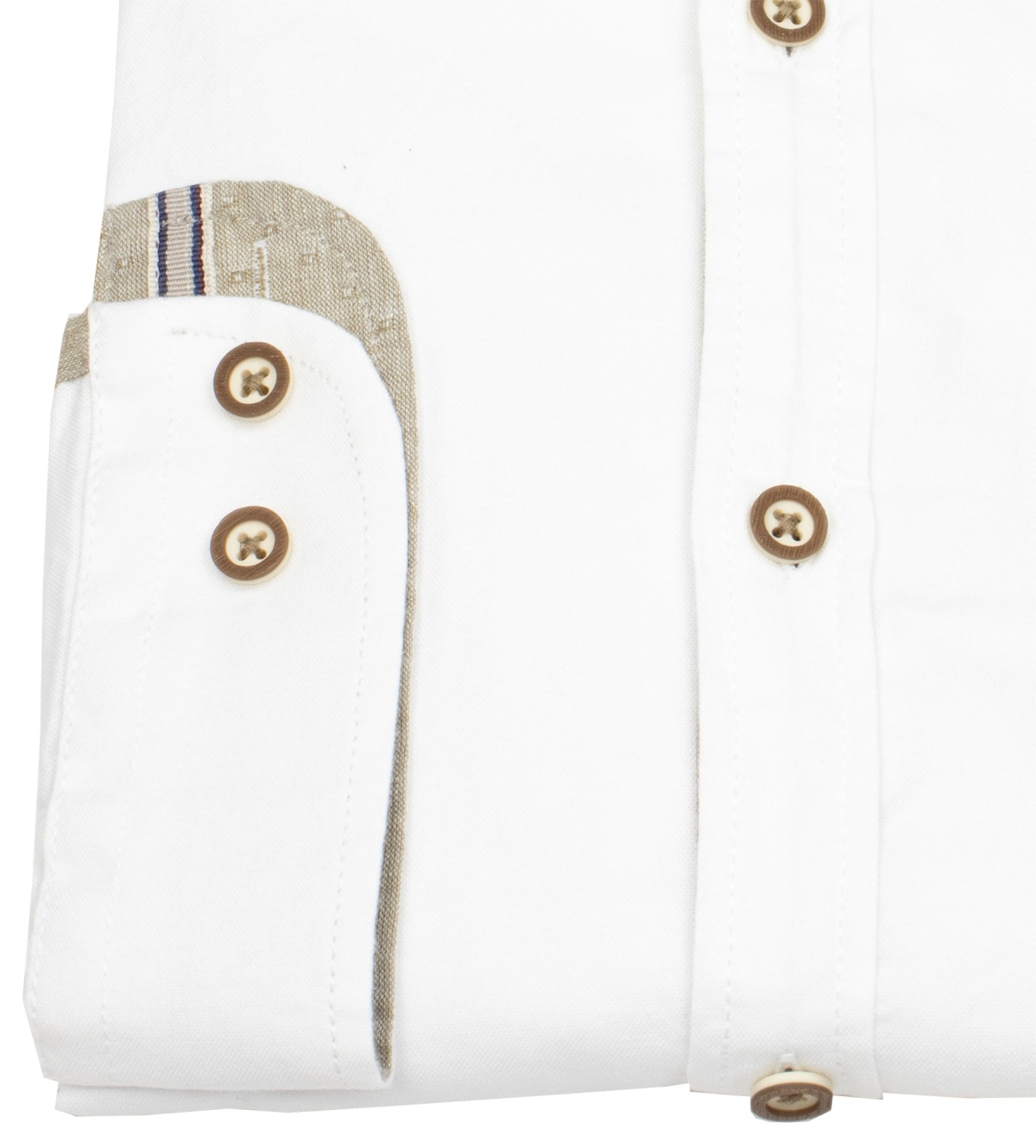 Pure Trachtenhemd - Slim Fit - Stehkragen - weiß