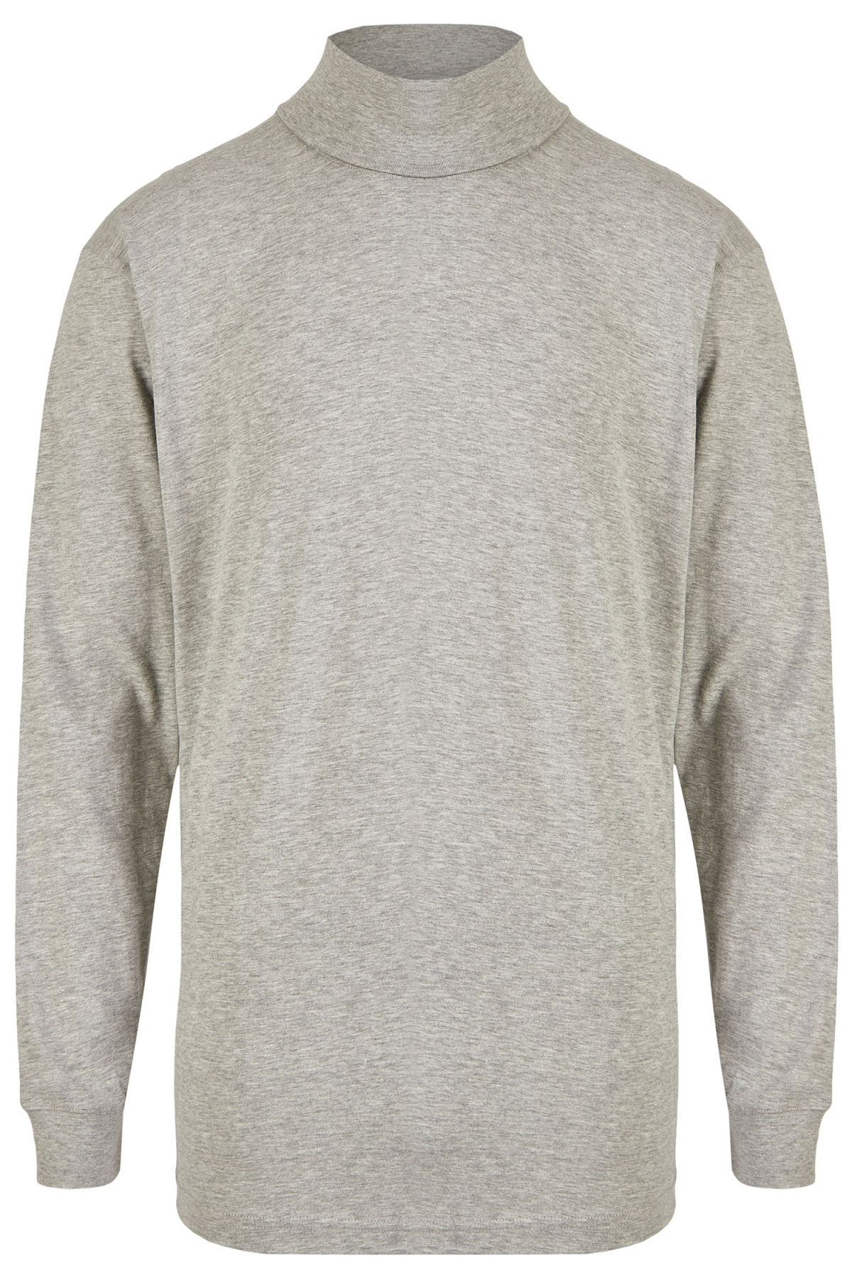 Ragman Rollkragenshirt - Longsleeve - grau