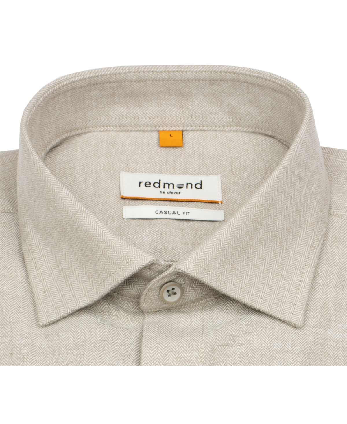 Redmond Flanellhemd - Casual Fit - beige