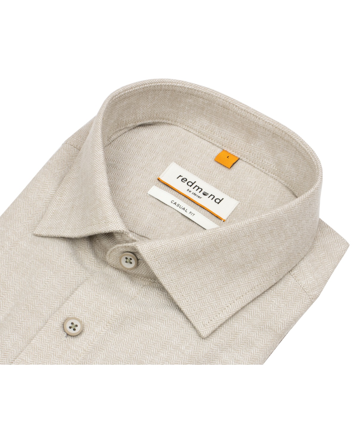 Redmond Flanellhemd - Casual Fit - beige