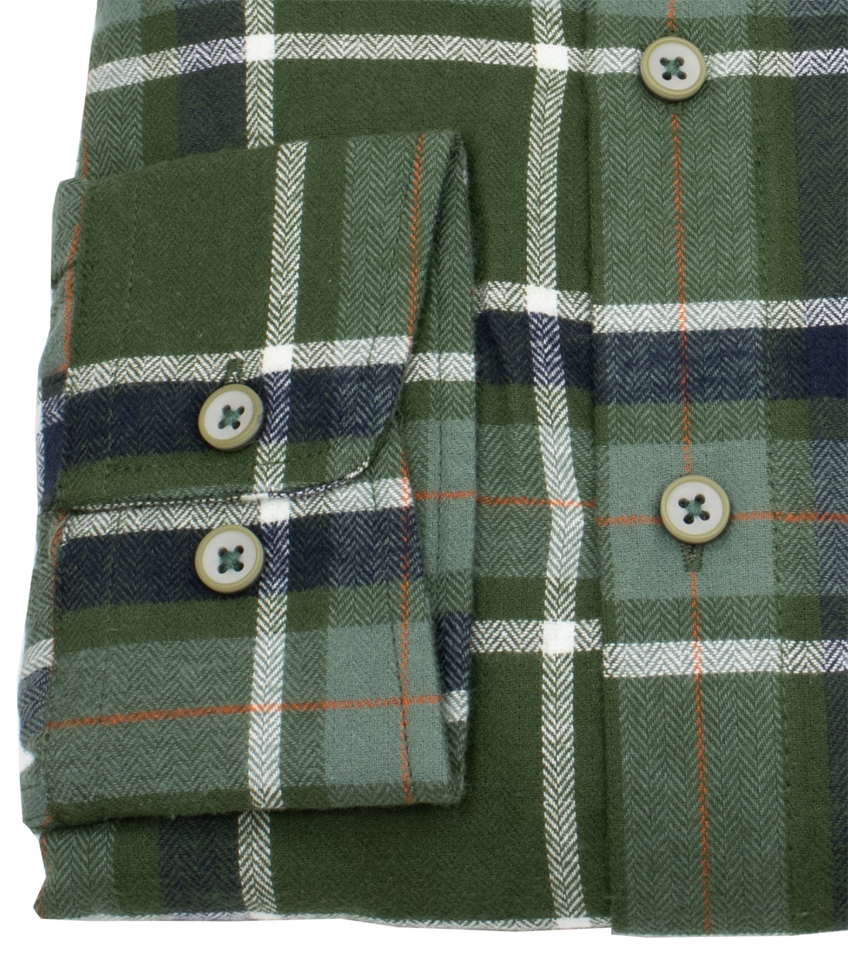 Redmond Flanellhemd - Casual Fit - Button Down Kragen - kariert - grün