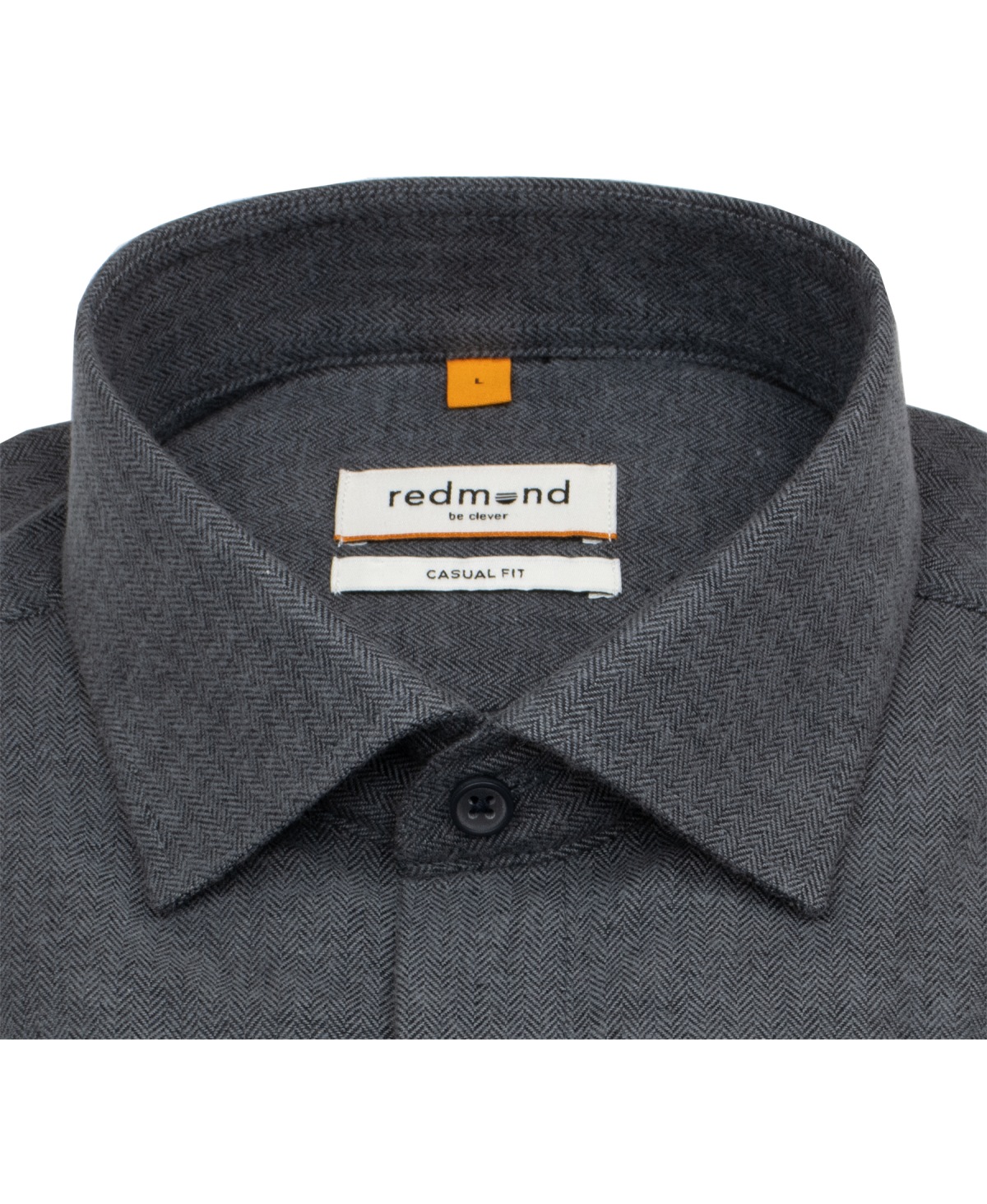 Redmond Flanellhemd - Casual Fit - dunkelgrau