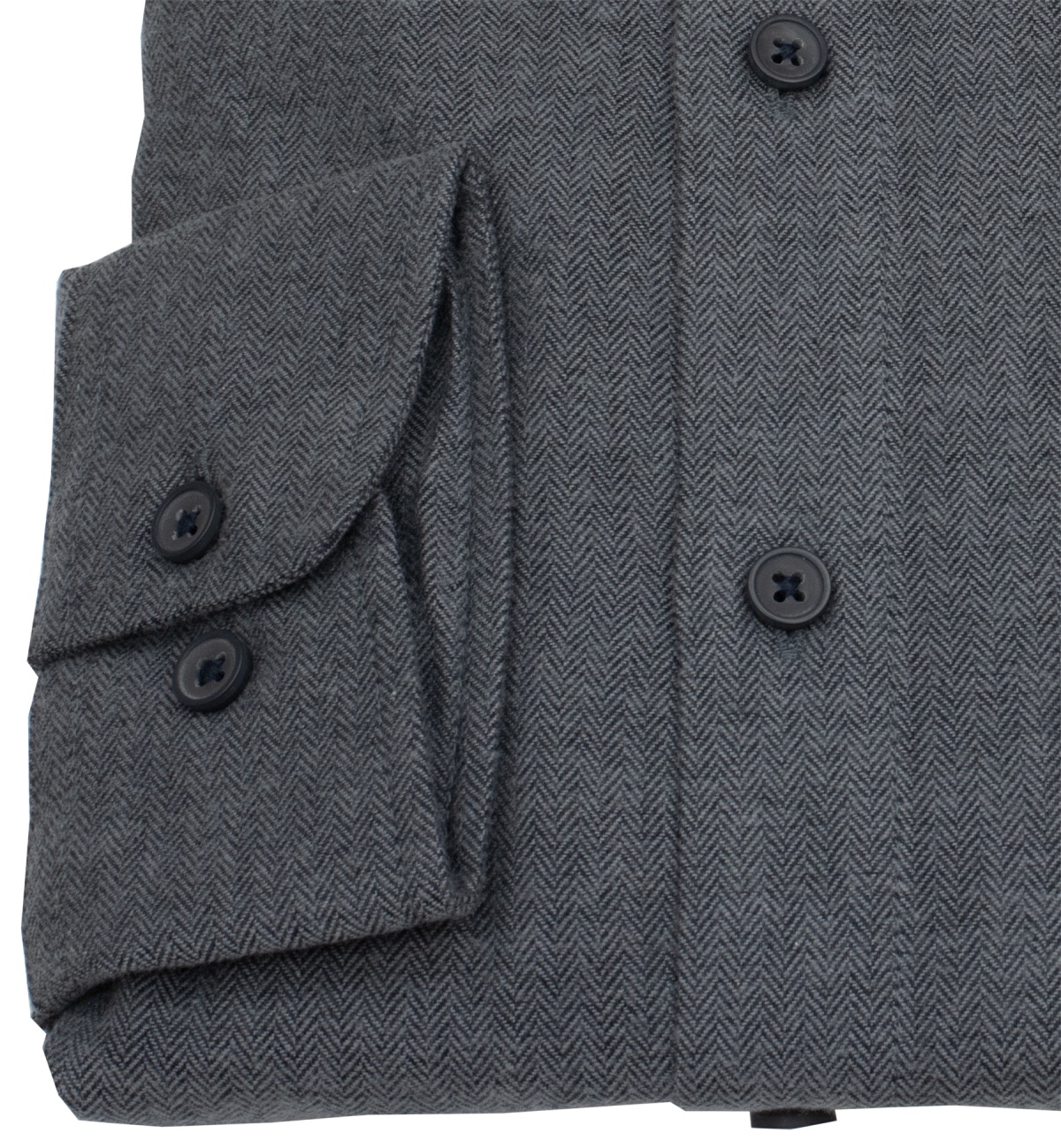 Redmond Flanellhemd - Casual Fit - dunkelgrau