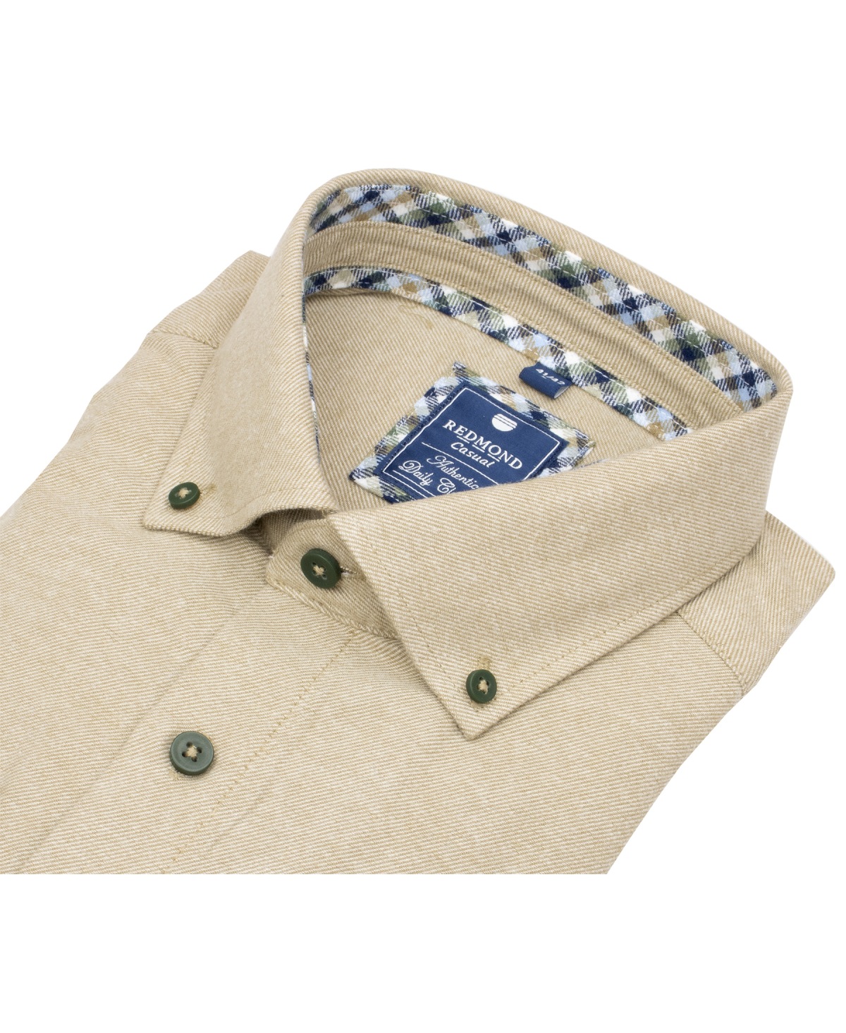 Redmond Flanellhemd - Comfort Fit - Button Down - beige
