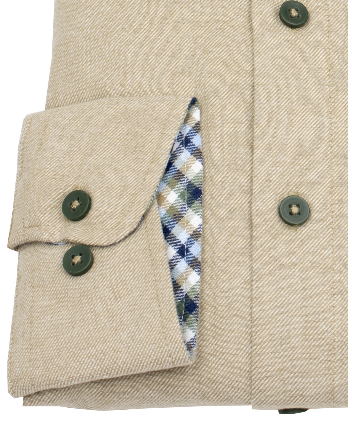 Redmond Flanellhemd - Comfort Fit - Button Down - beige