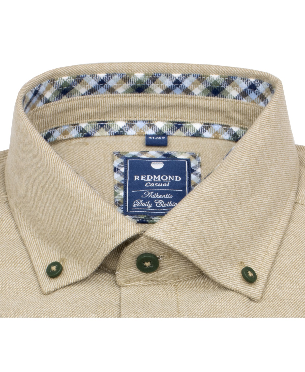Redmond Flanellhemd - Comfort Fit - Button Down - beige