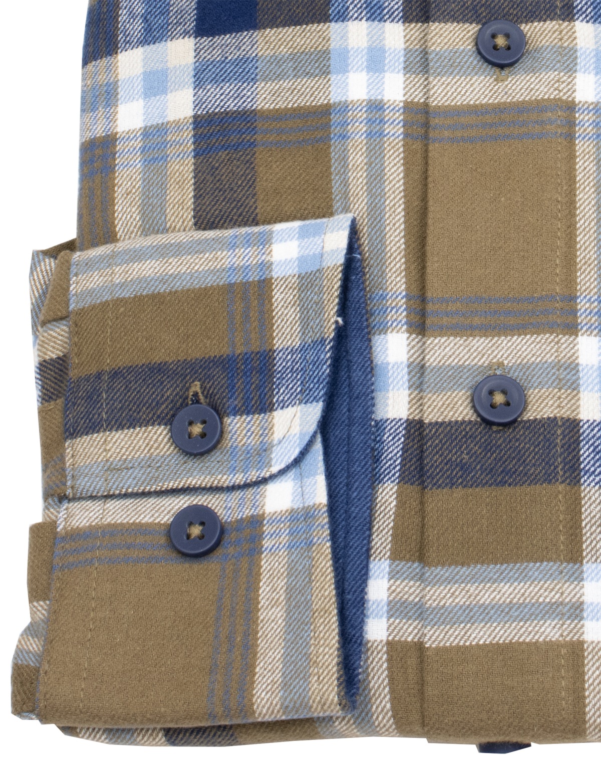 Redmond Flanellhemd - Comfort Fit - kariert - braun