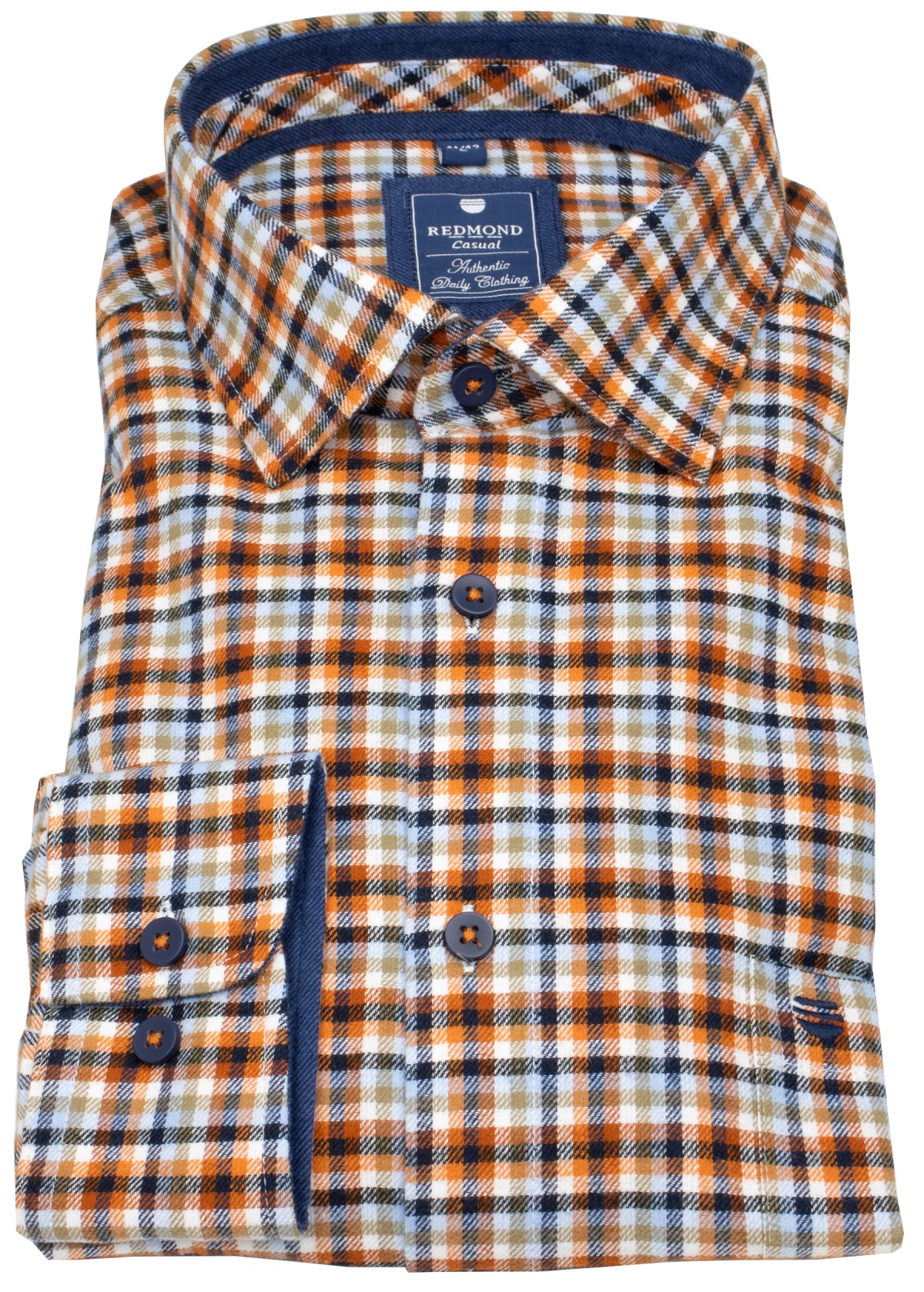 Redmond Flanellhemd - Comfort Fit - kariert - mehrfarbig