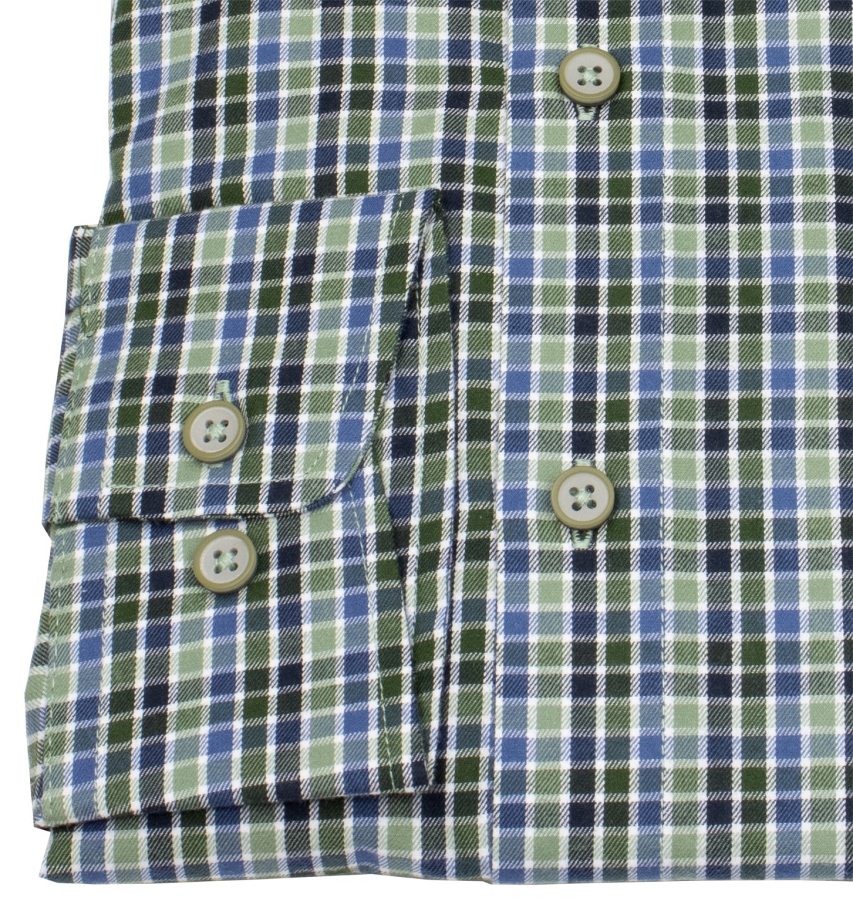 Redmond Hemd - Casual Fit - Button Down Kragen - kariert - grün