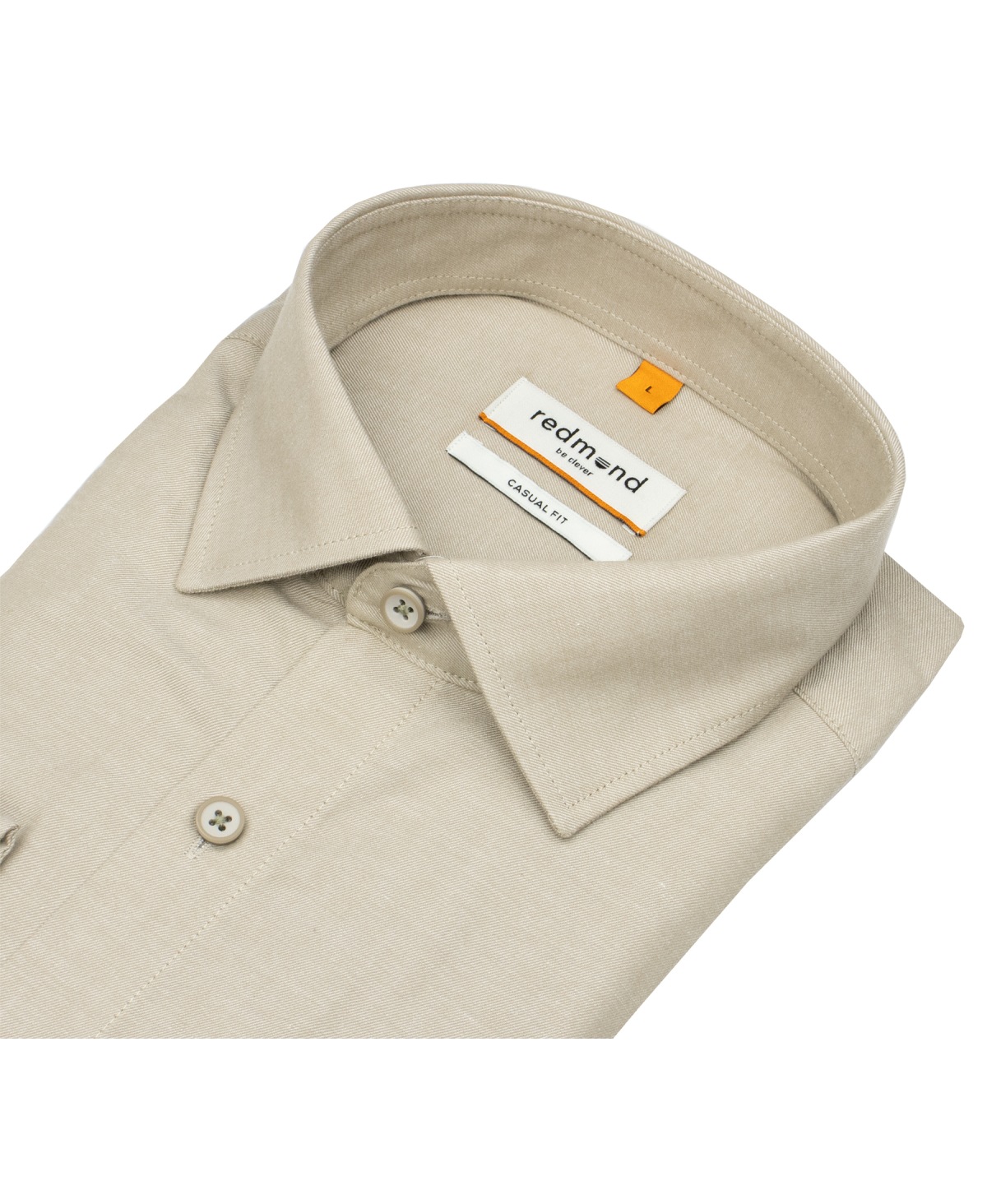 Redmond Hemd - Casual Fit - Kentkragen - beige