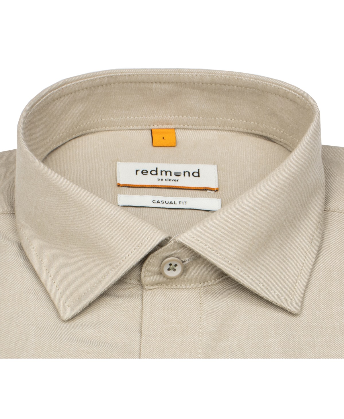 Redmond Hemd - Casual Fit - Kentkragen - beige
