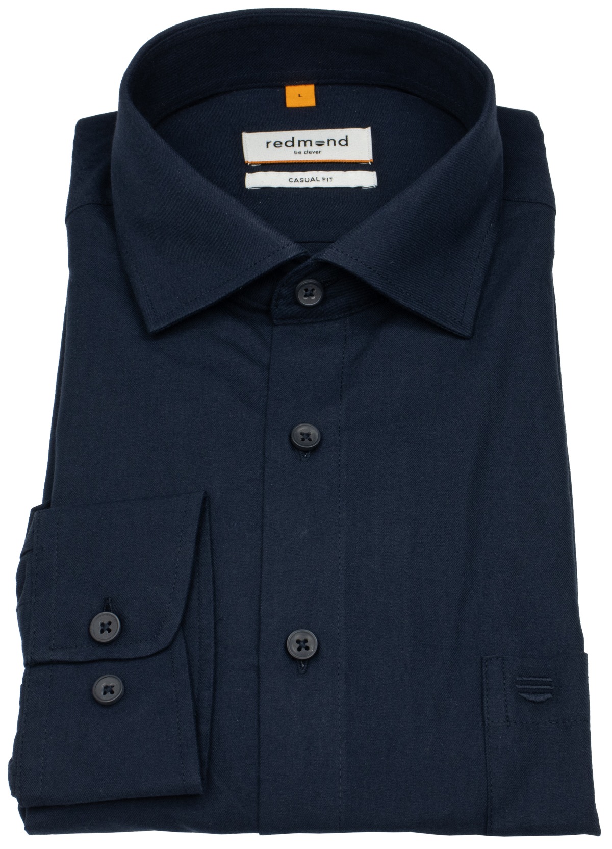 Redmond Hemd - Casual Fit - Kentkragen - dunkelblau