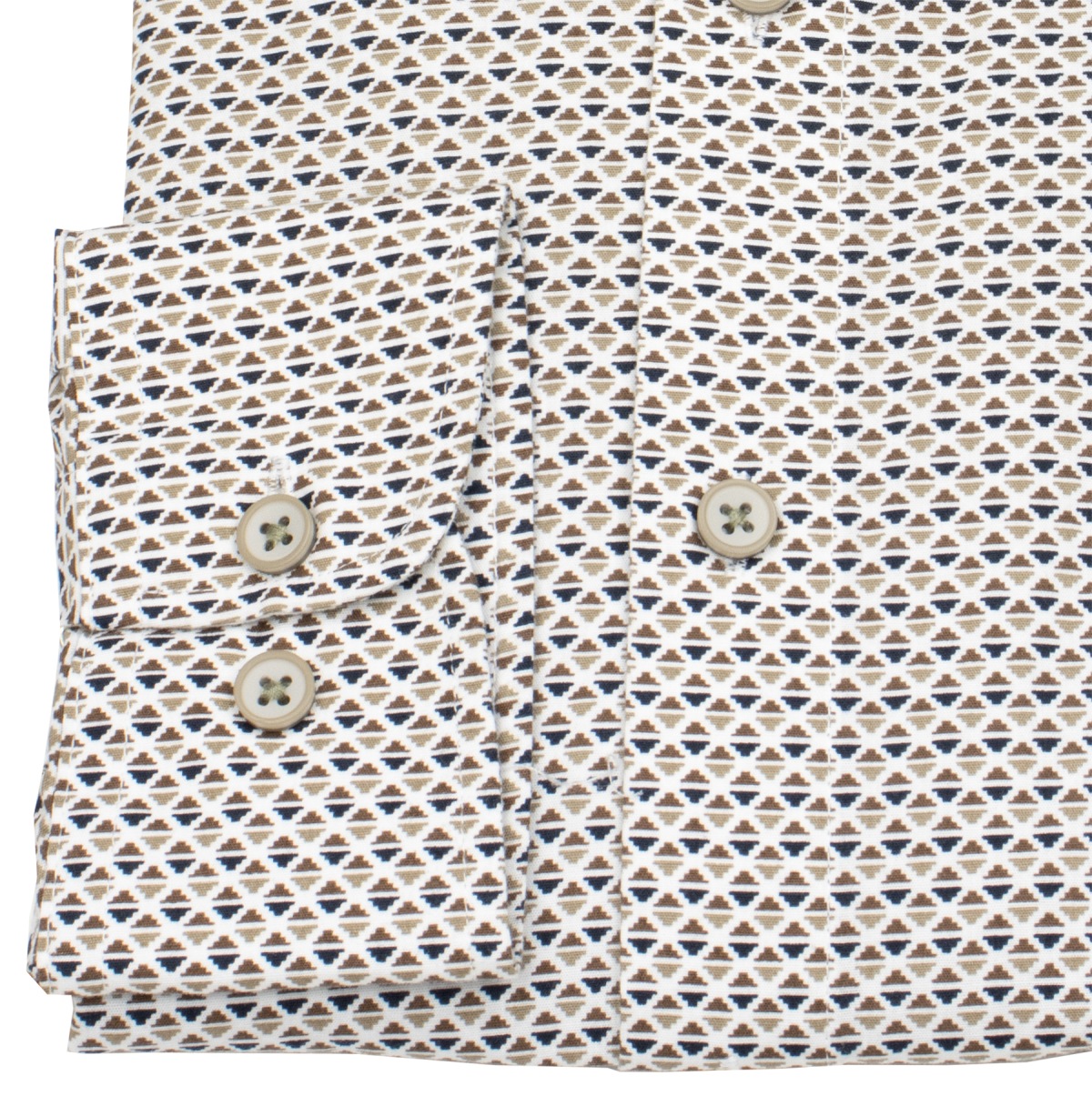 Redmond Hemd - Casual Fit - Kentkragen - Print - braun / beige