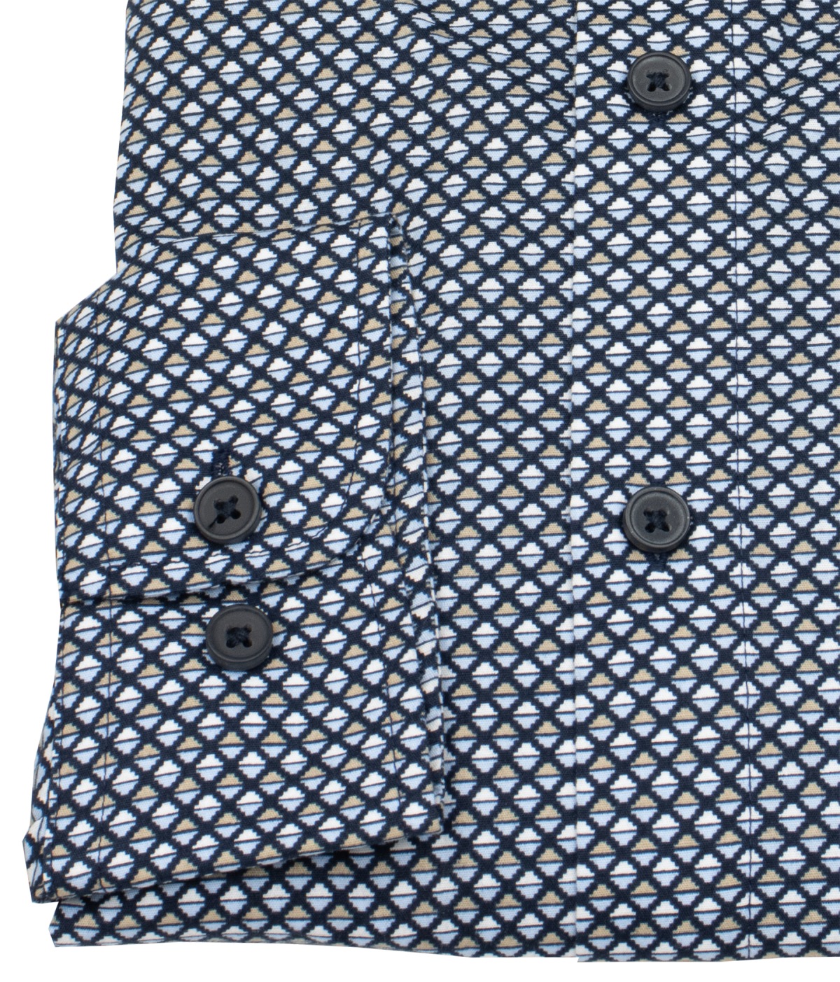Redmond Shirt - Casual Fit - Kent Collar - Print - dark blue / light blue