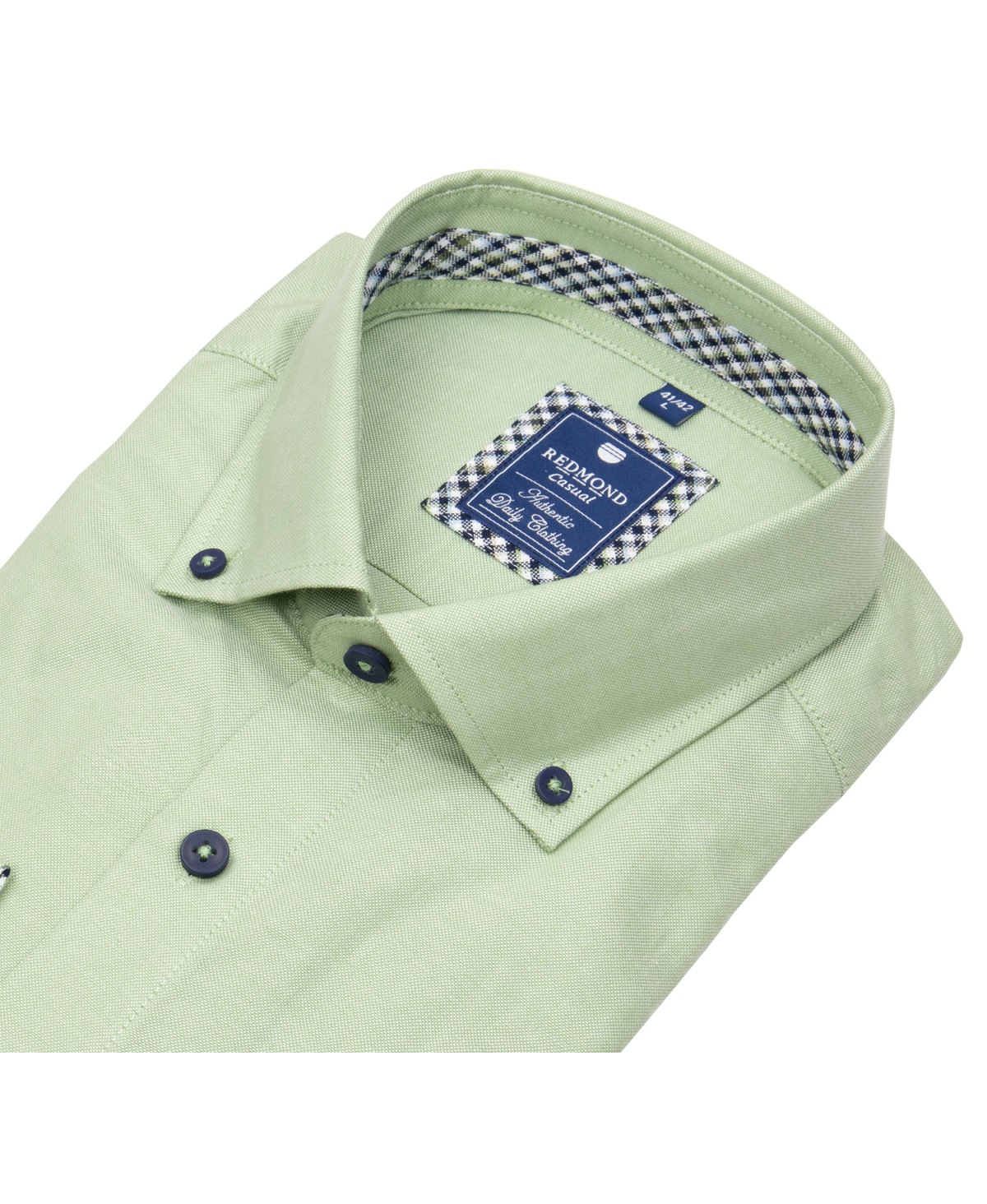 Redmond Hemd - Comfort Fit - Button Down Kragen - Casual - Kontrastknöpfe - grün - ohne OVP