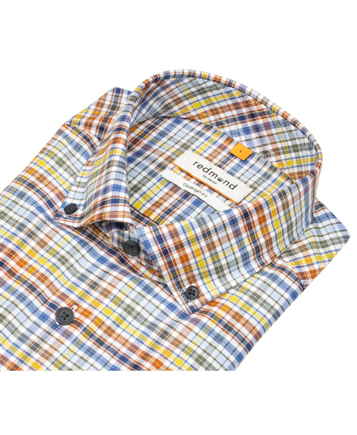 Redmond Hemd - Comfort Fit - Button Down Kragen - kariert - mehrfarbig