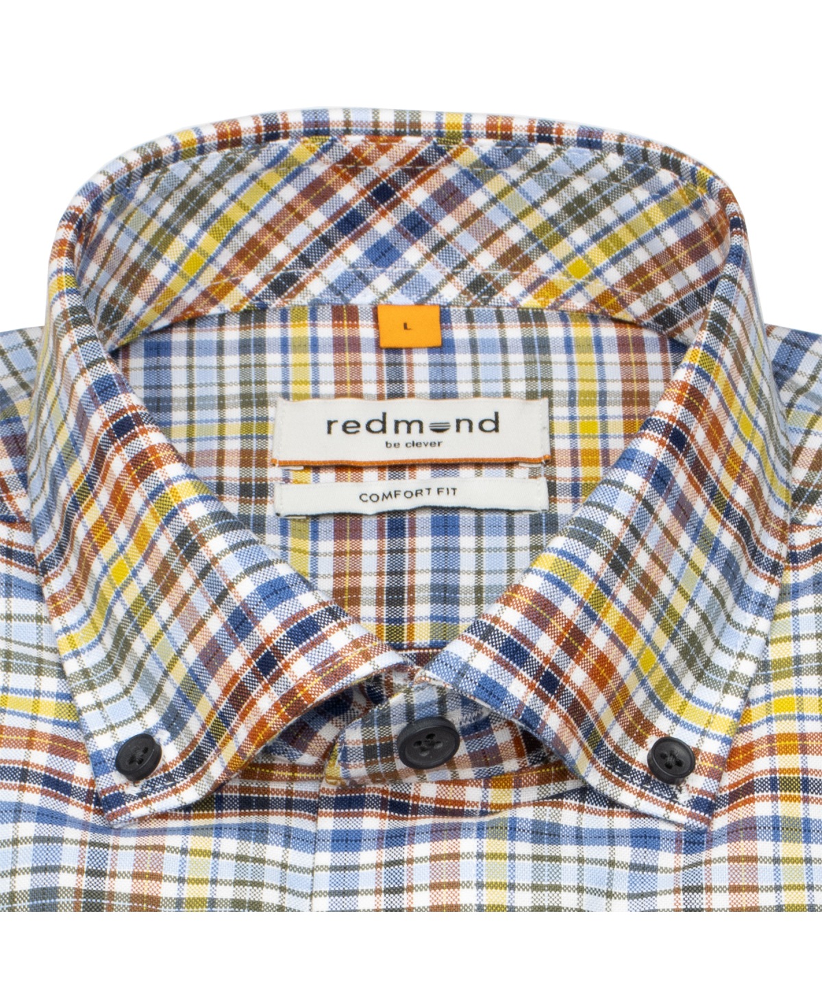 Redmond Hemd - Comfort Fit - Button Down Kragen - kariert - mehrfarbig