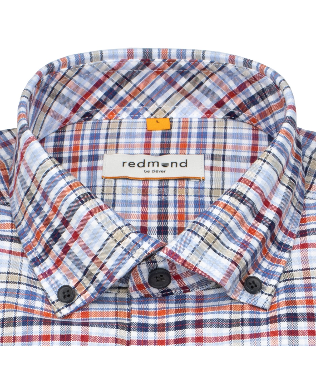 Redmond Hemd - Comfort Fit - Button Down Kragen - kariert - rot