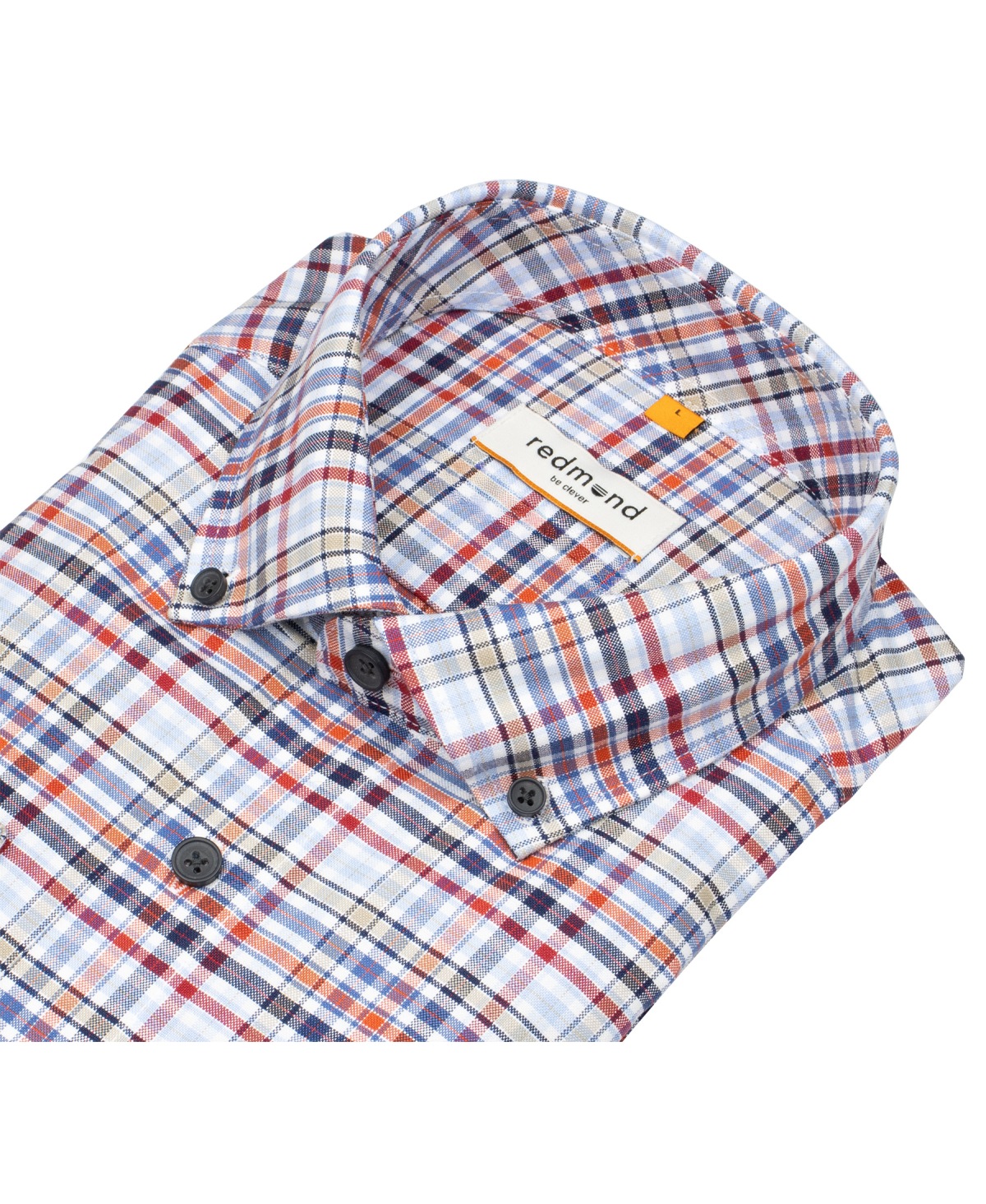 Redmond Hemd - Comfort Fit - Button Down Kragen - kariert - rot