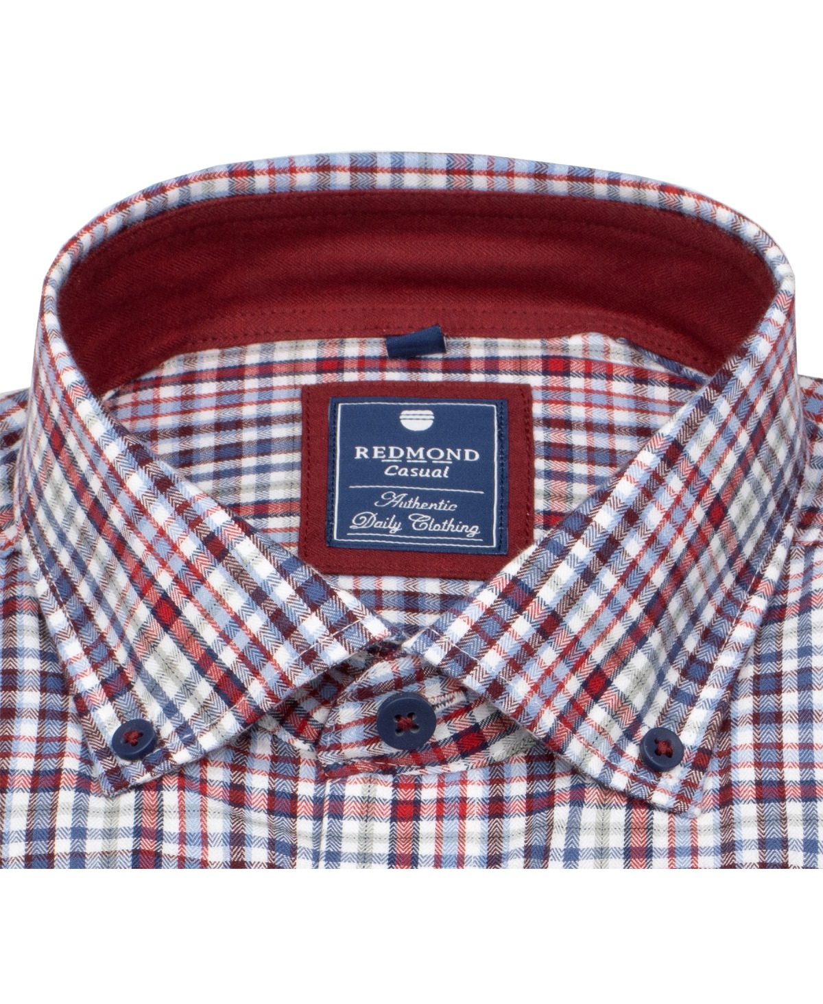 Redmond Hemd - Comfort Fit - Button Down Kragen - kariert - rot - ohne OVP