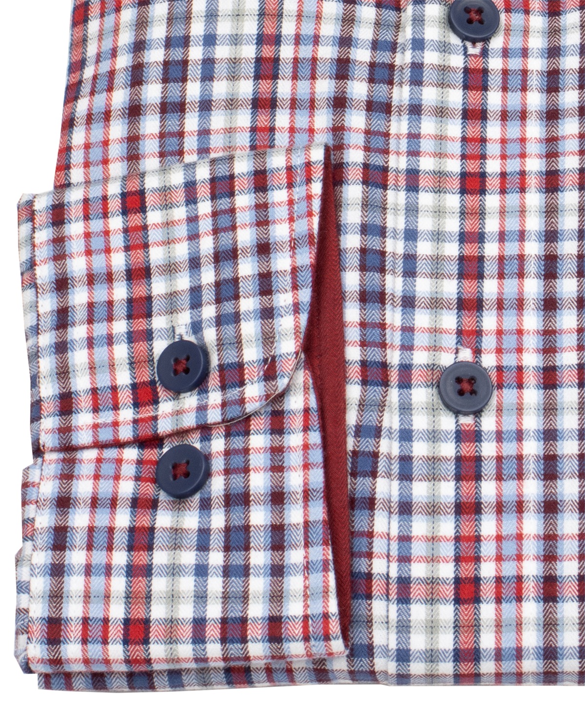 Redmond Hemd - Comfort Fit - Button Down Kragen - kariert - rot - ohne OVP