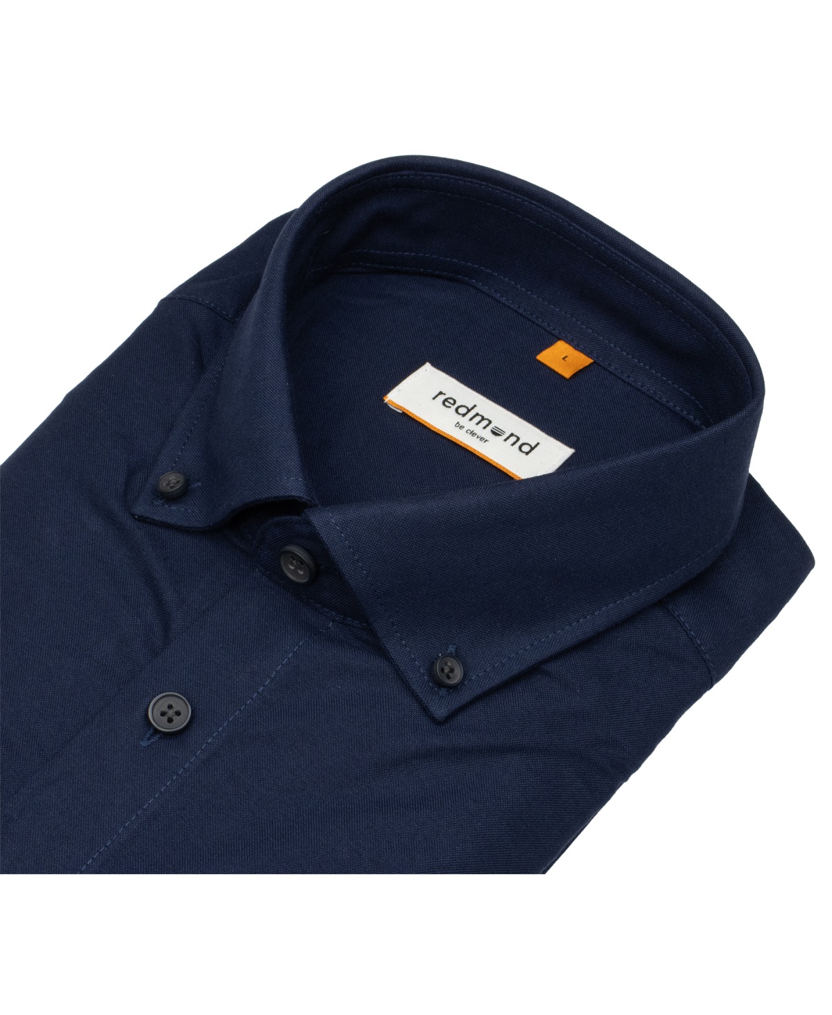 Redmond Hemd - Comfort Fit - Button Down Kragen - Oxford Struktur - dunkelblau