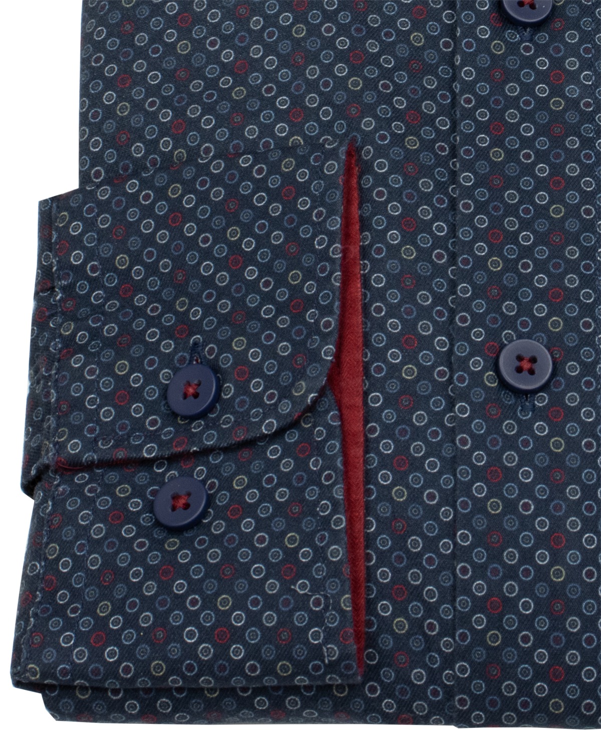 Redmond Hemd - Comfort Fit - Button Down Kragen - Print - rot / blau - ohne OVP