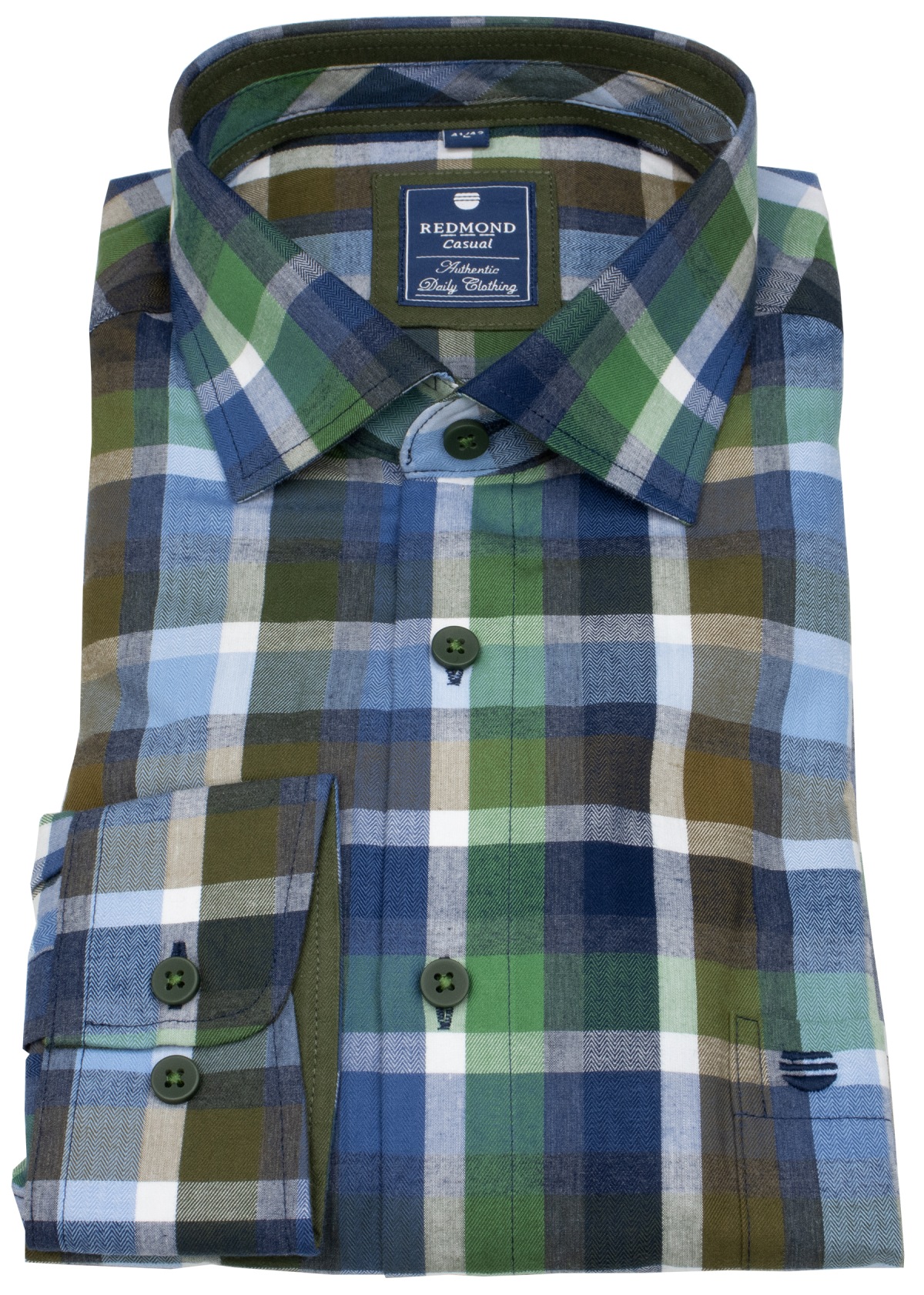 Redmond Hemd - Comfort Fit - kariert - grün - ohne OVP