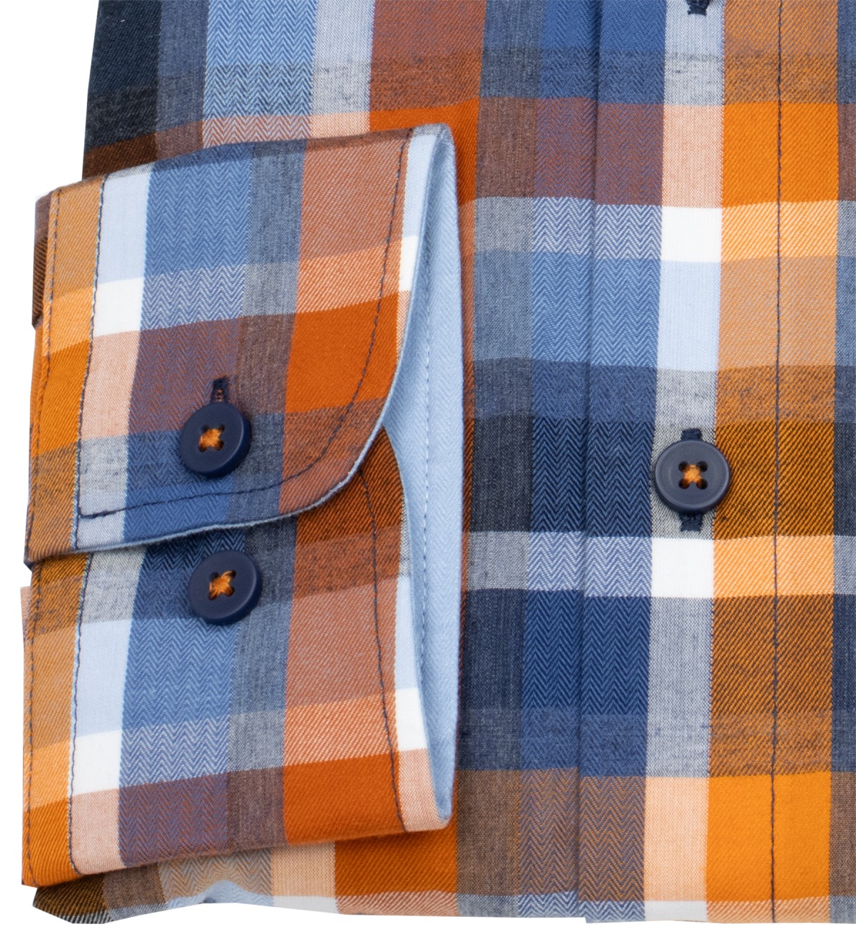 Redmond Hemd - Comfort Fit - kariert - orange - ohne OVP