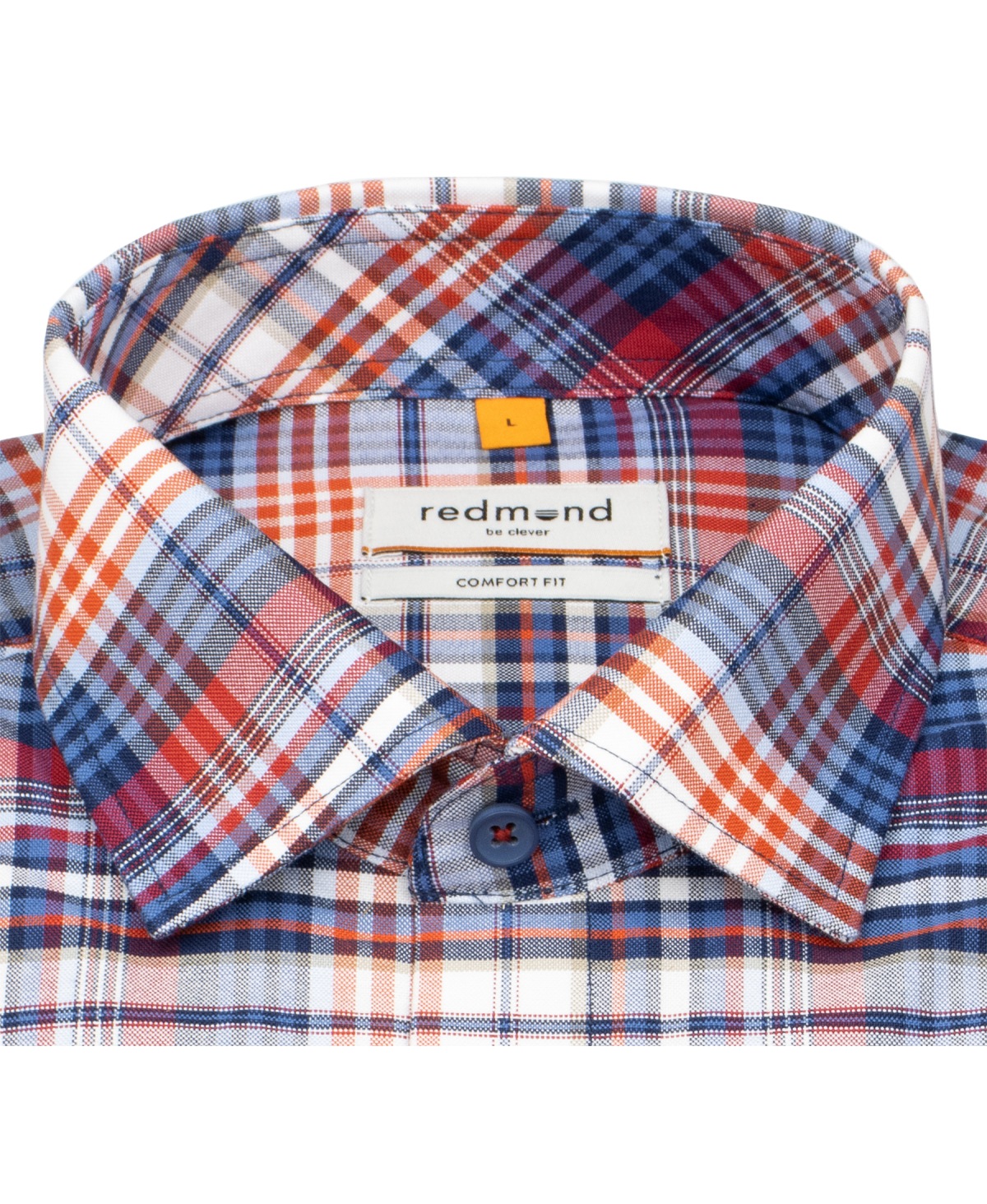 Redmond Hemd - Comfort Fit - Kentkragen - kariert - blau / rot