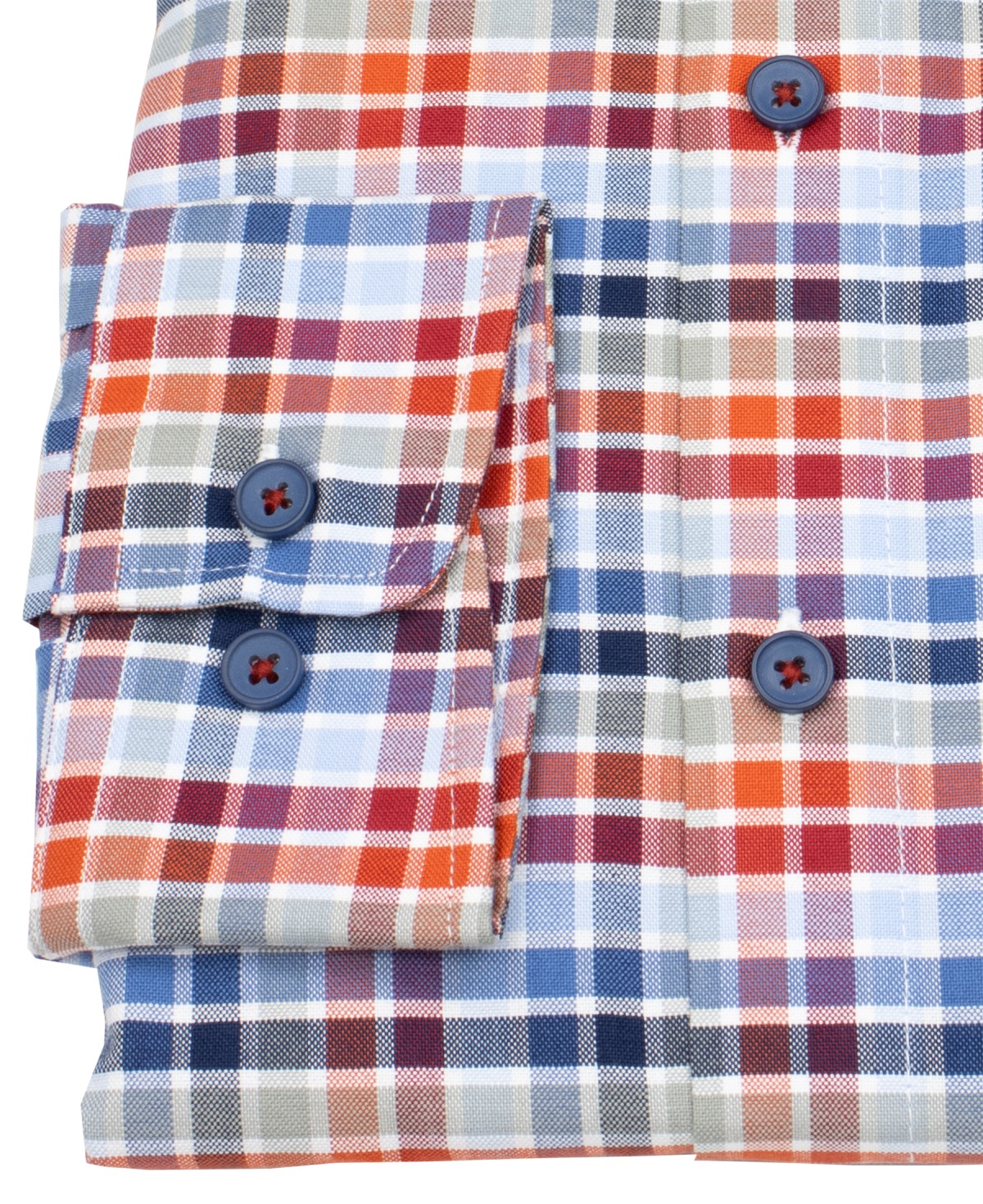 Redmond Hemd - Comfort Fit - Kentkragen - kariert - blau / rot