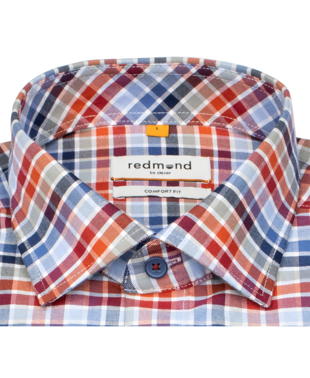 Redmond Hemd - Comfort Fit - Kentkragen - kariert - blau / rot