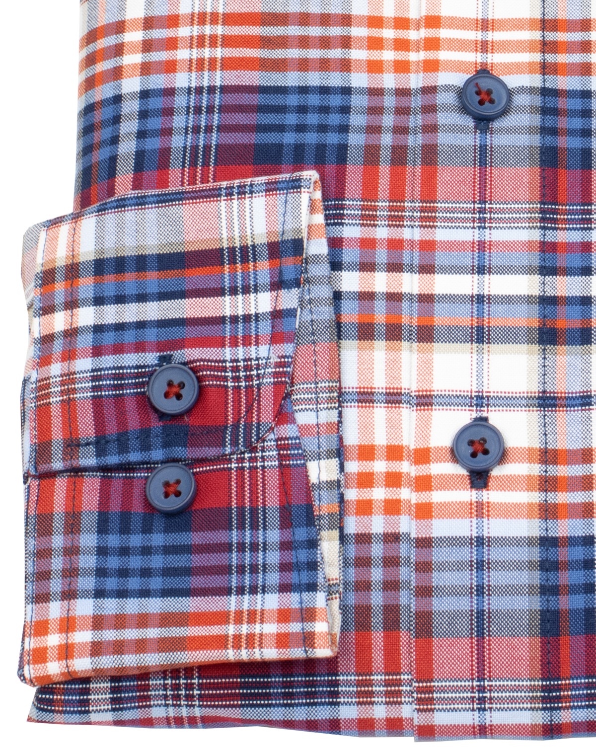 Redmond Hemd - Comfort Fit - Kentkragen - kariert - blau / rot