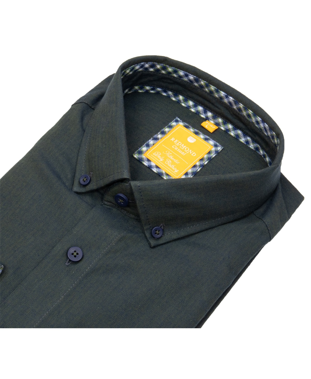 Redmond Shirt - Modern Fit - Button Down Collar - Casual - Green - w/o OP