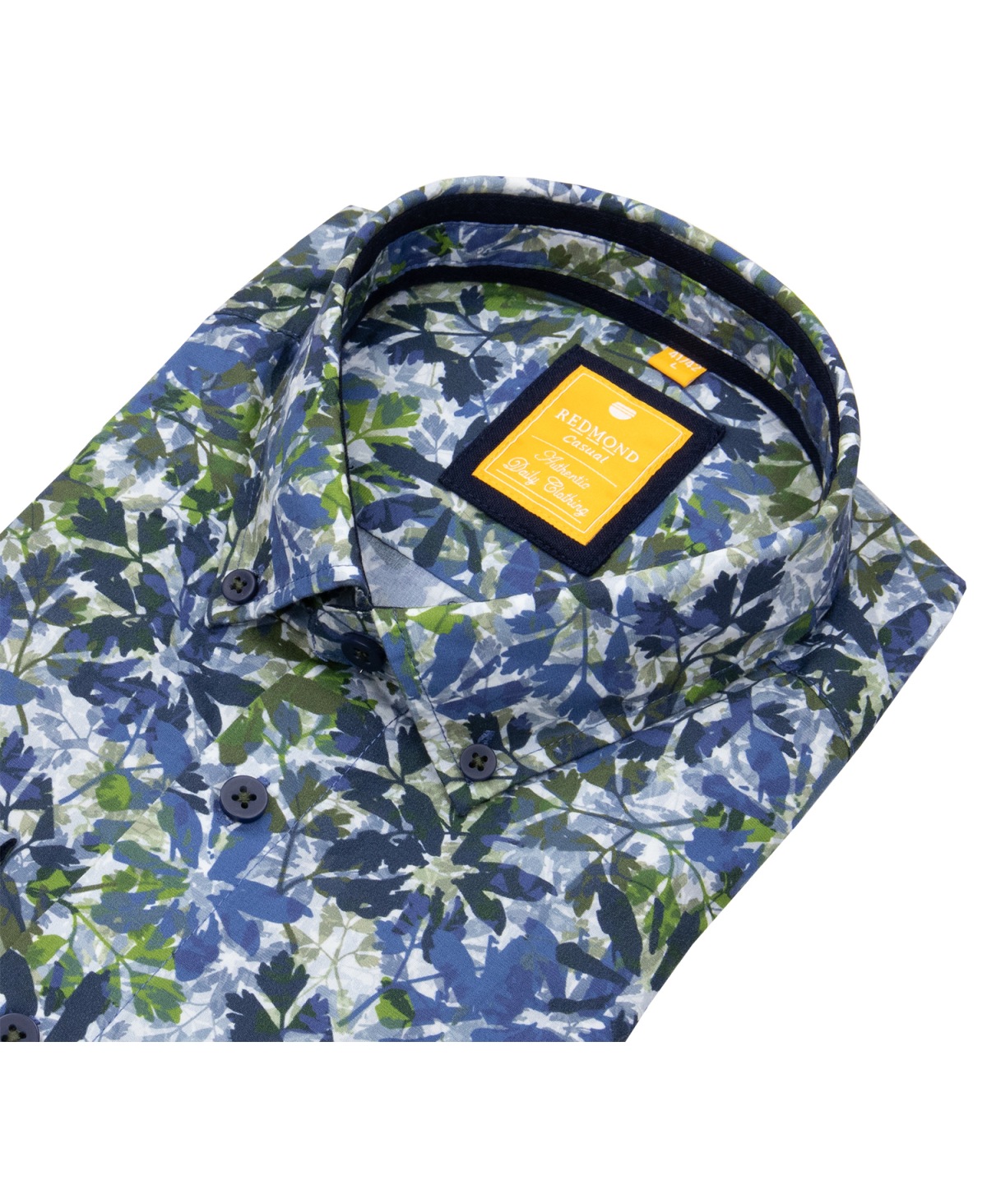 Redmond Hemd - Modern Fit - Button Down Kragen - floraler Print - mehrfarbig