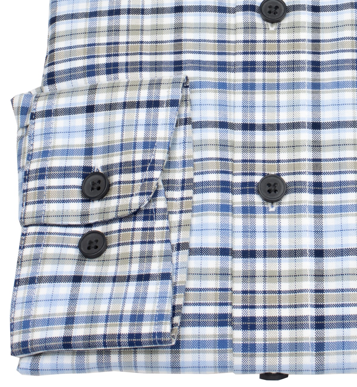 Redmond Hemd - Modern Fit - Button Down Kragen - kariert - blau