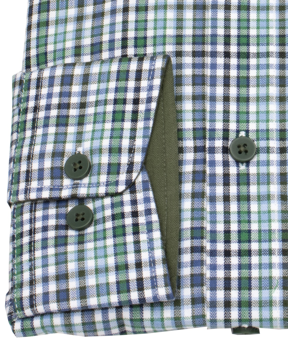 Redmond Hemd - Modern Fit - Button Down Kragen - kariert - grün - ohne OVP