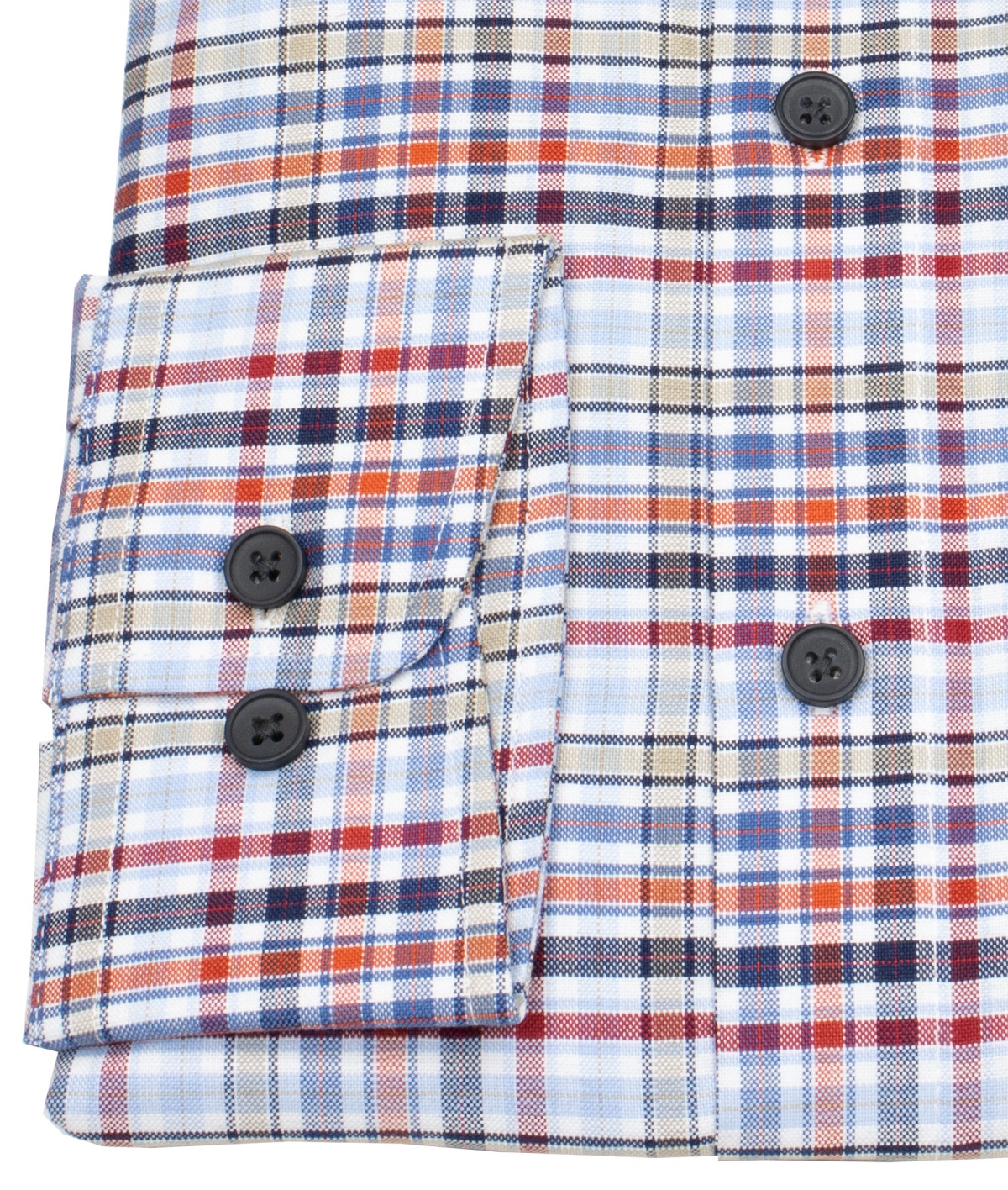 Redmond Hemd - Modern Fit - Button Down Kragen - kariert - rot