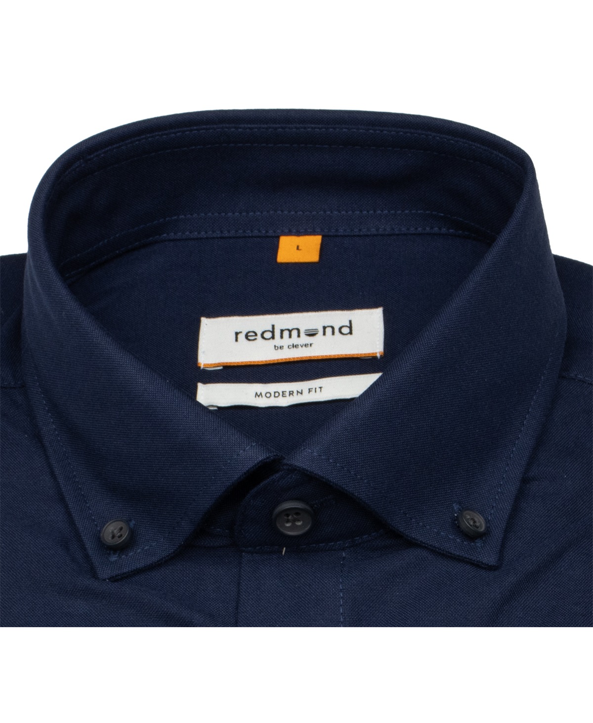 Redmond Hemd - Modern Fit - Button Down Kragen - Oxford Struktur - dunkelblau