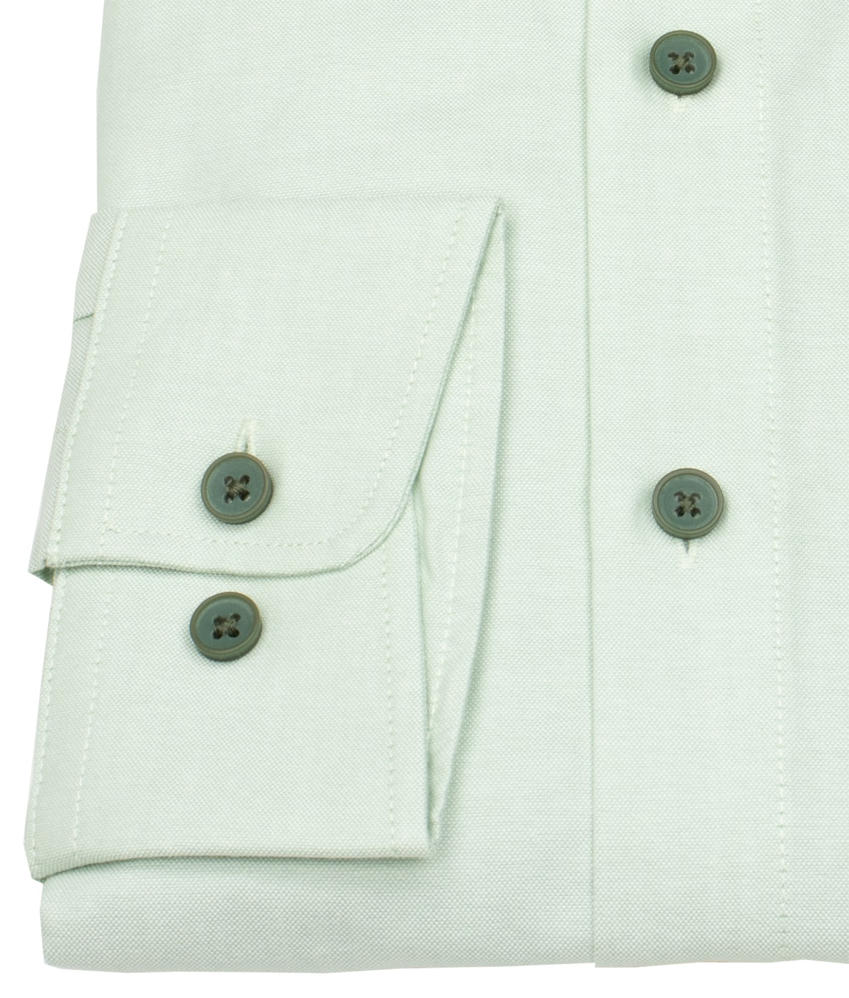 Redmond Hemd - Modern Fit - Button Down Kragen - Oxford Struktur - grün